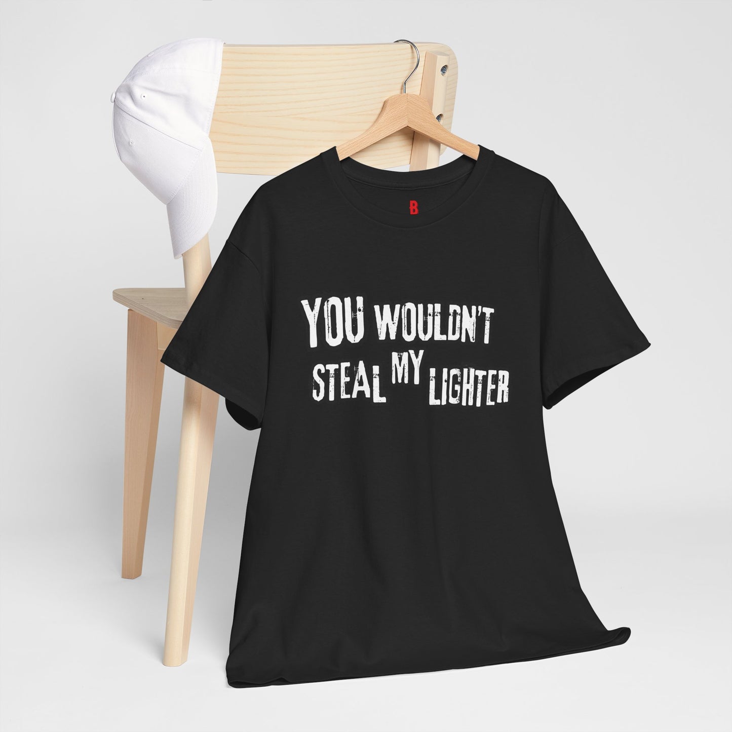 You Wouldn't Steal My Lighter (White on Black) - Unisex T-Shirt