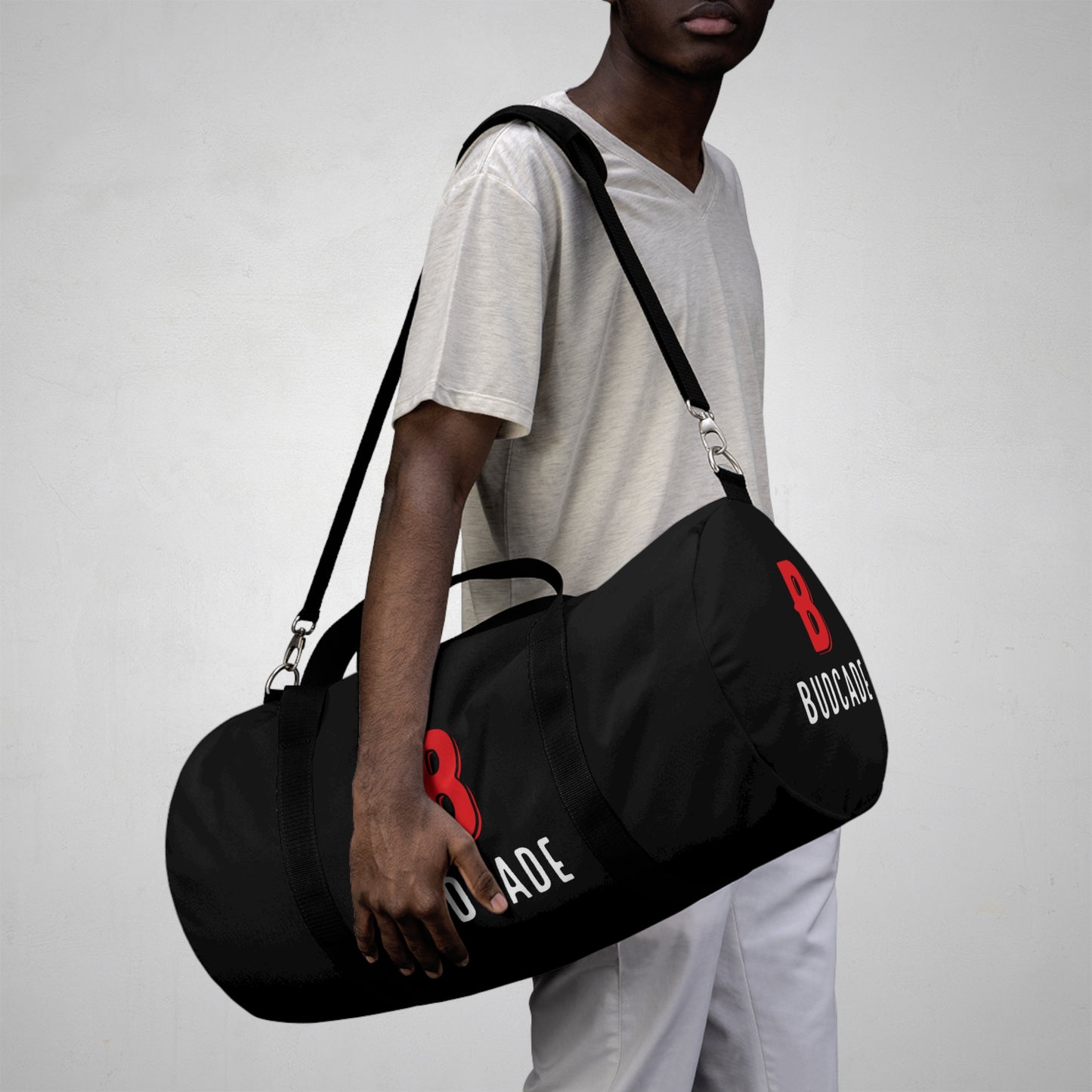 Budcade Official Duffel Bag (Red on Black)