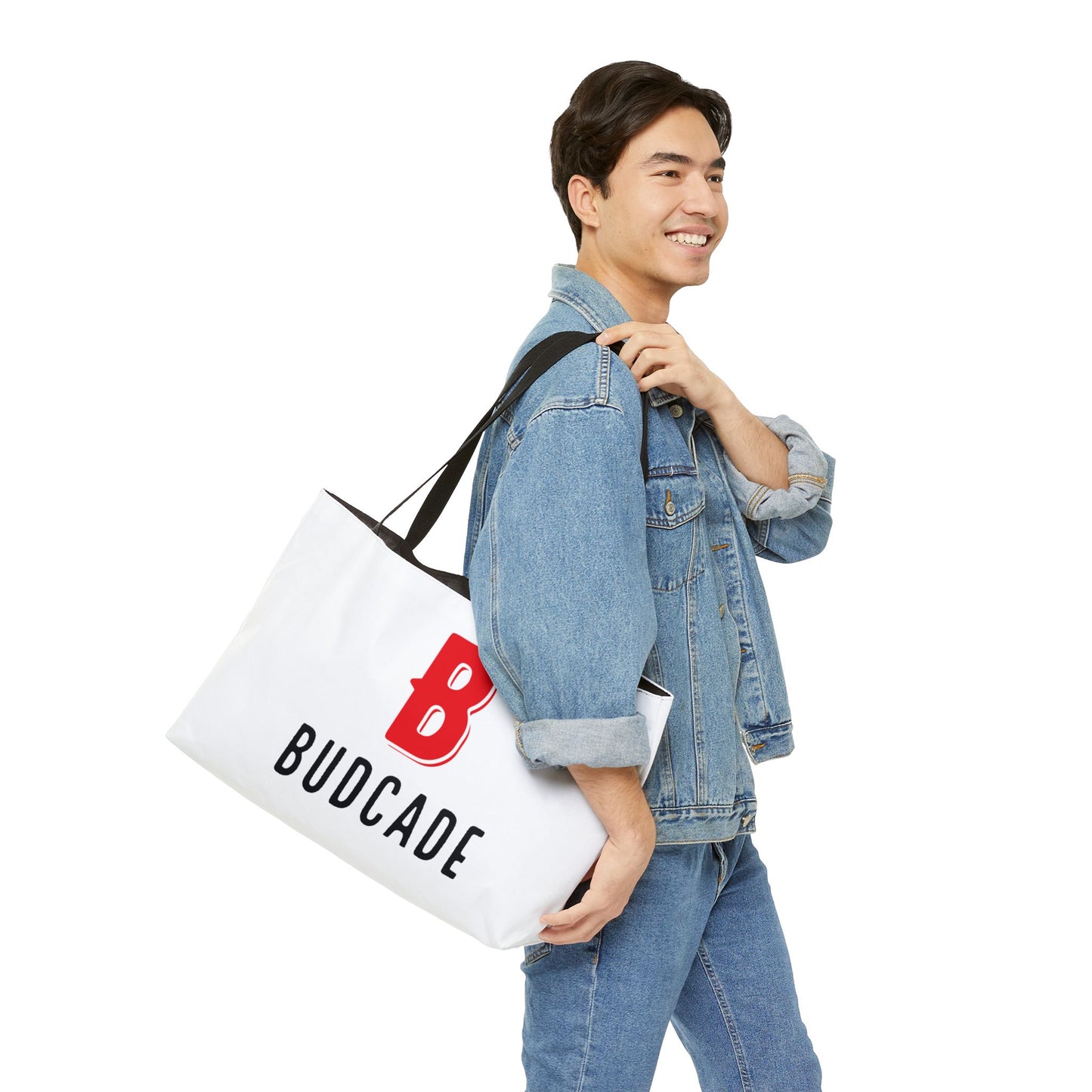 Budcade Official Tote Bag (Red on White)
