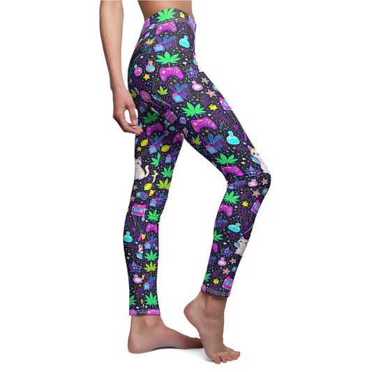 Budcade Cat Space Weed Magic Leggings 2