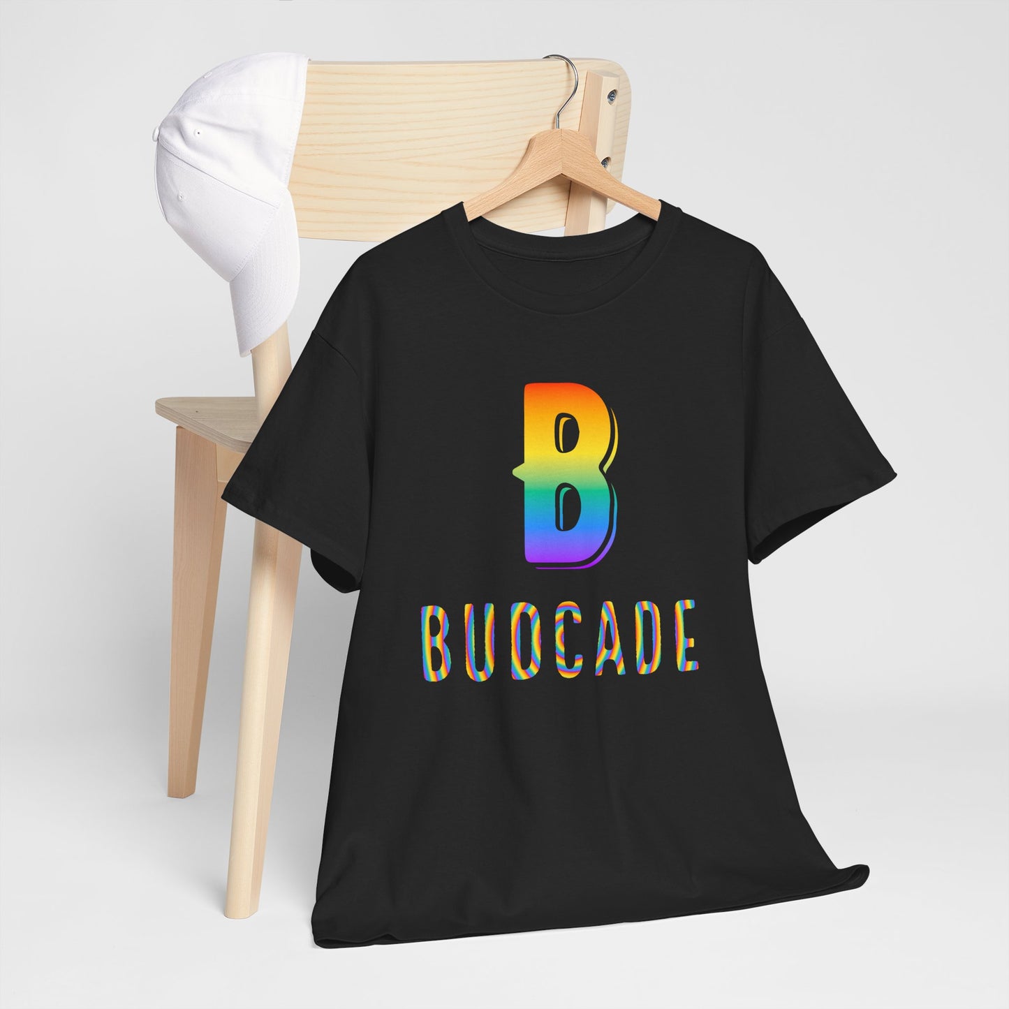 Budcade Pride (Rainbow on Black) - Unisex T-Shirt