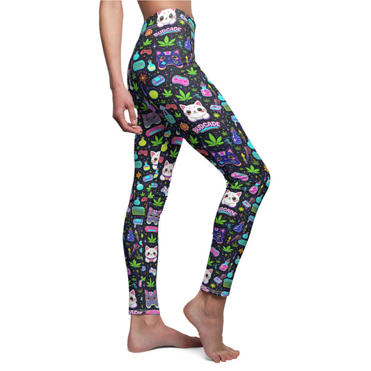 Budcade Cat Space Weed Magic Leggings 1