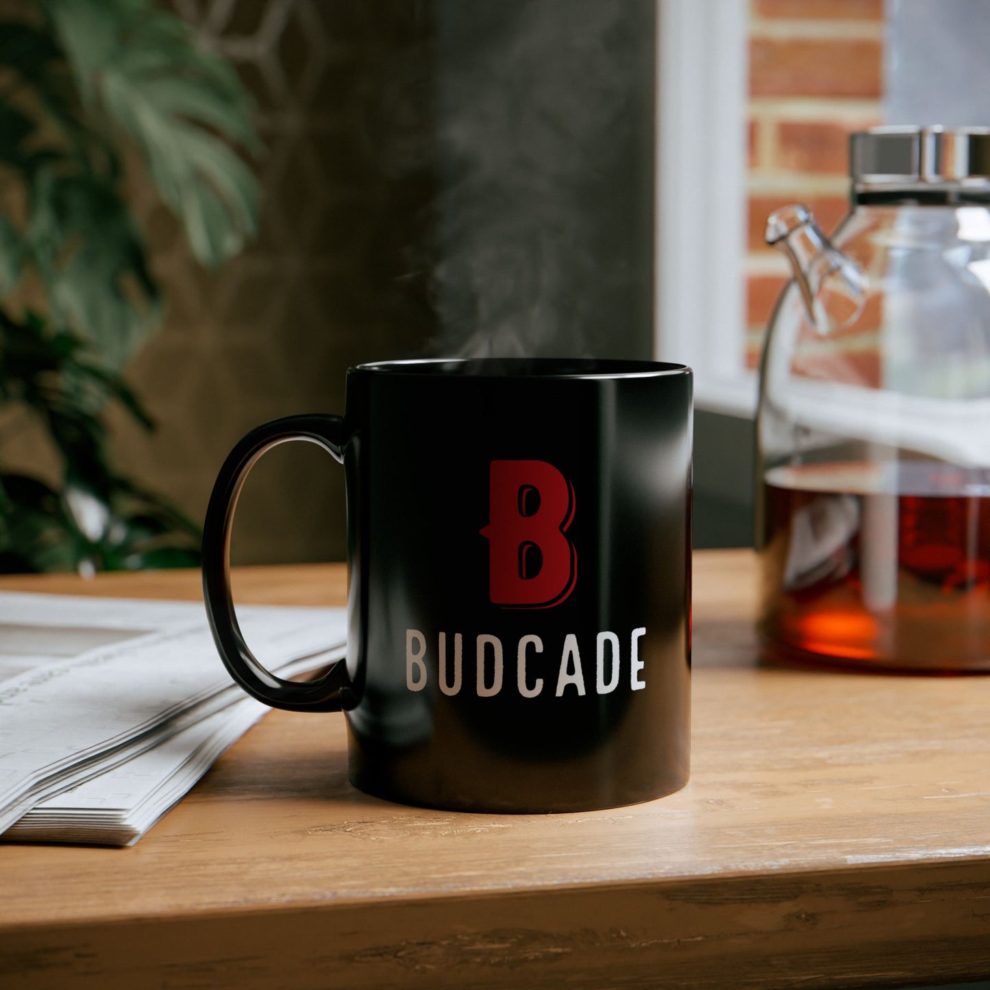 Budcade Official Mug (Red on Black)