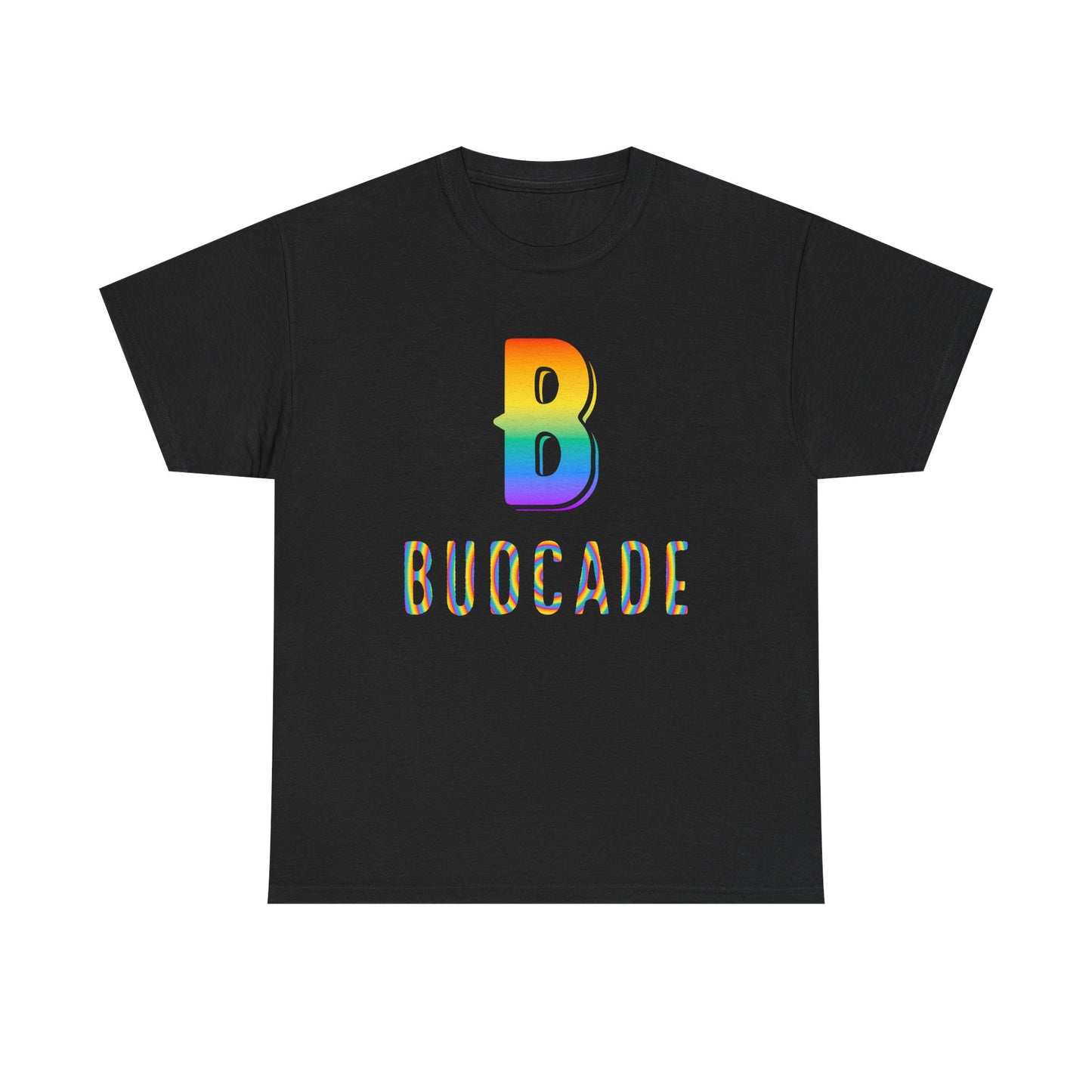 Budcade Pride (Rainbow on Black) - Unisex T-Shirt