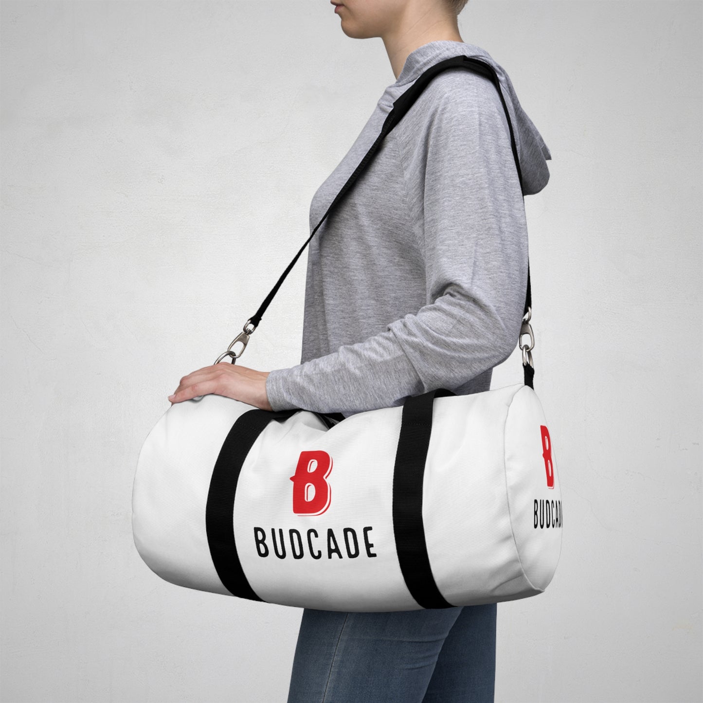 Budcade Official Duffel Bag (Red on White)