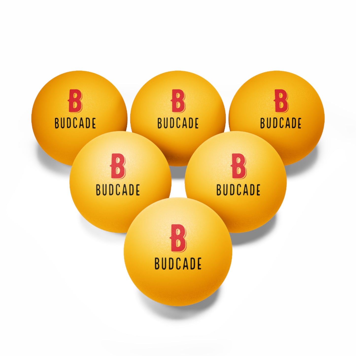 Budcade Official Ping Pong Balls (Set of 6)