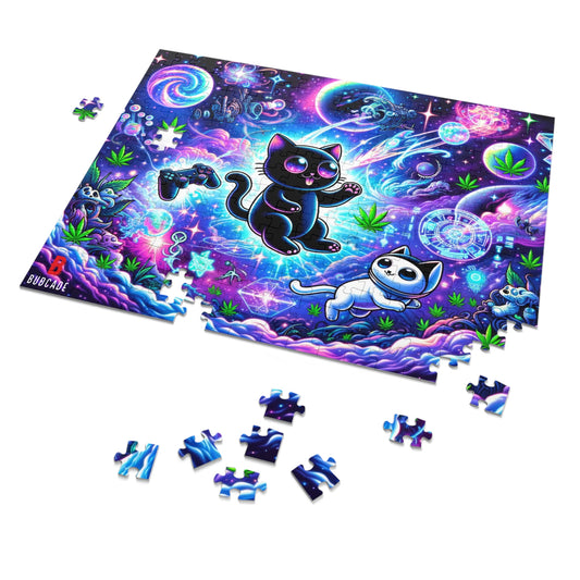 Budcade Cat Space Weed Magic Jigsaw Puzzle with Tin 3