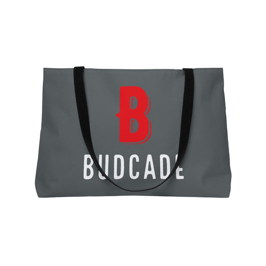 Budcade Official Tote Bag (Red on Gray)