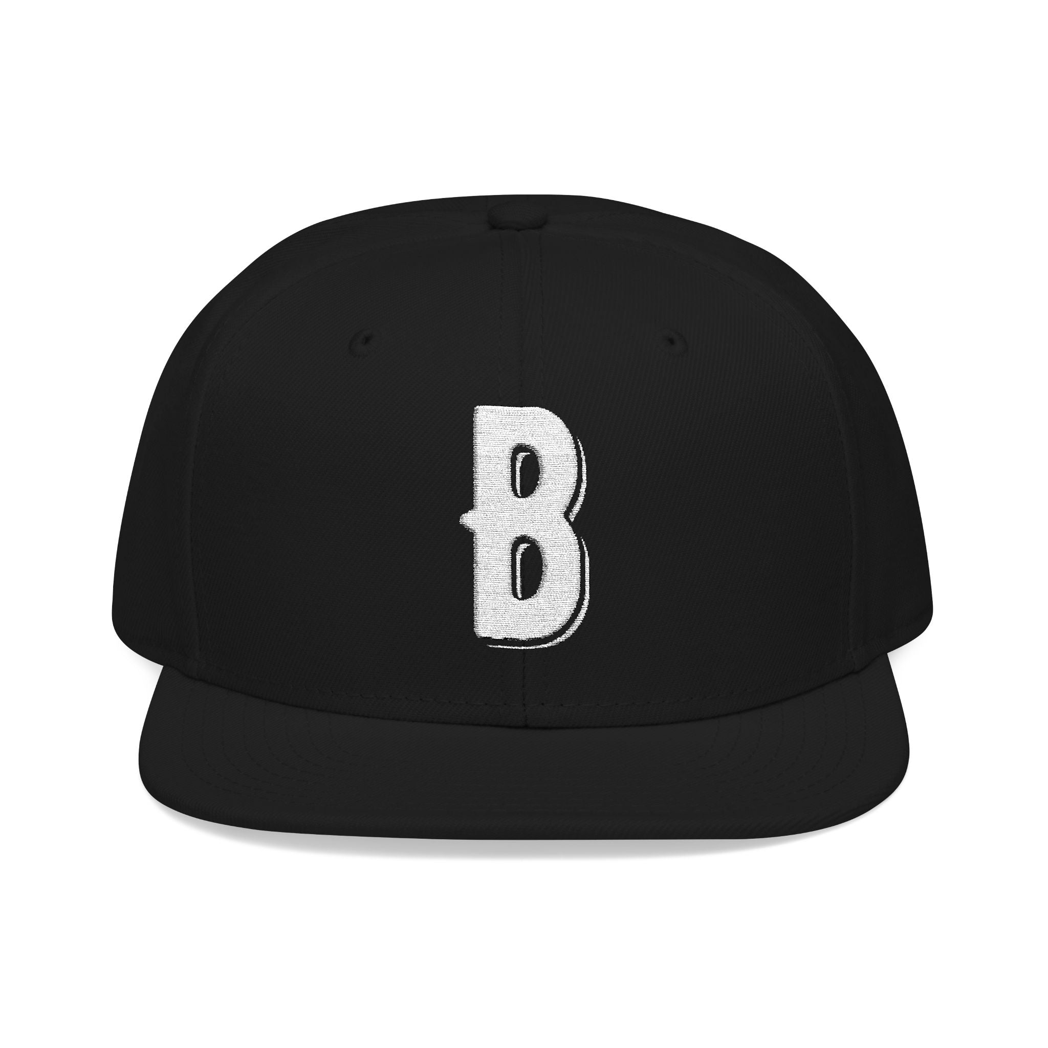 Budcade Blackout Logo Embroidered Snapback (White on Black)