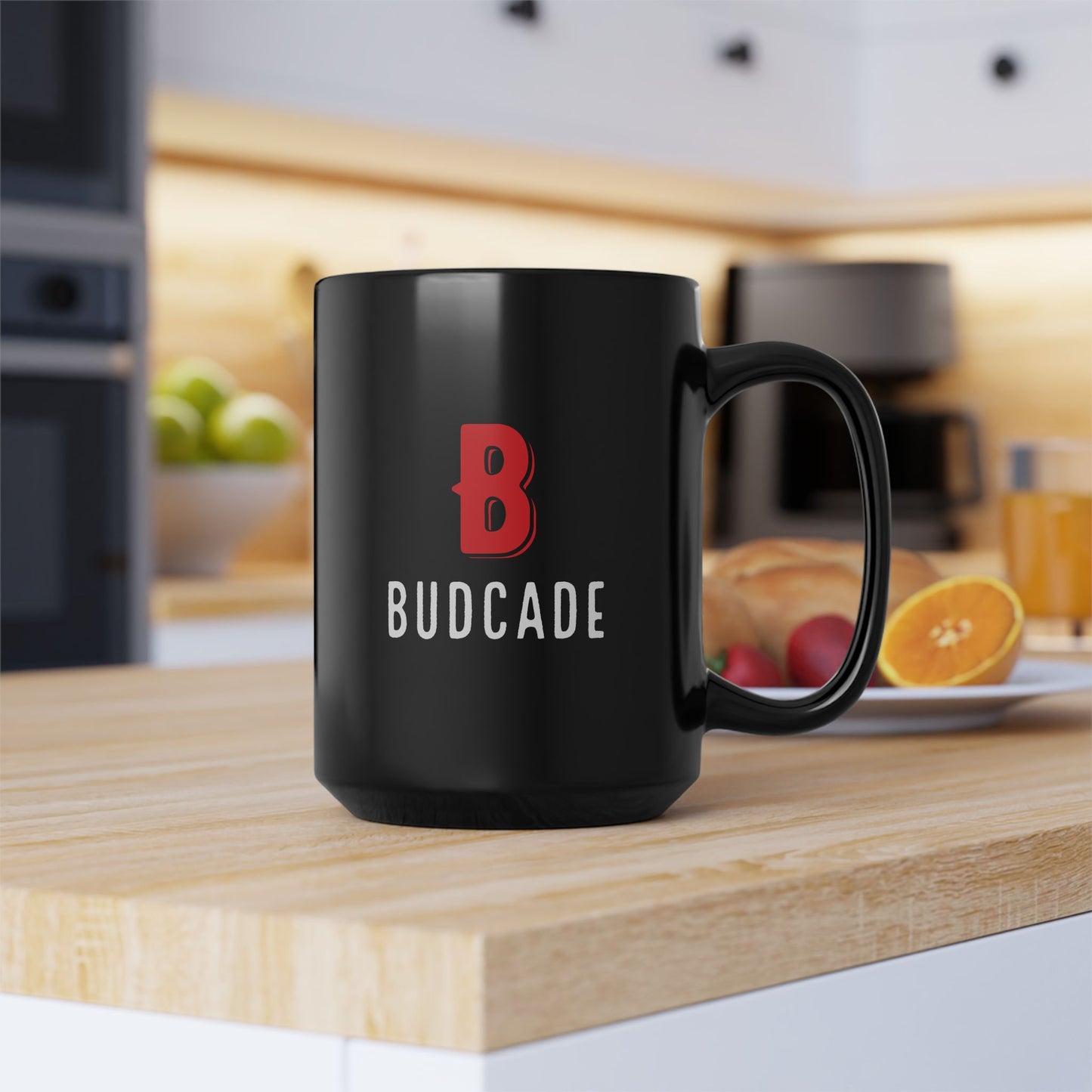 Budcade Official Mug (Red on Black)