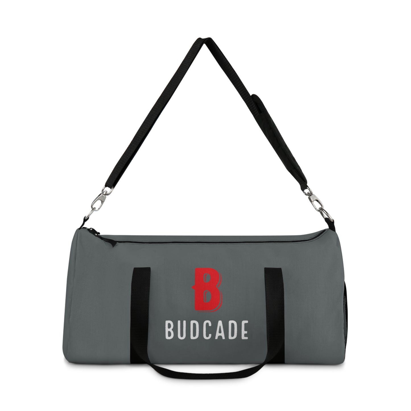 Budcade Official Duffel Bag (Red on Gray)