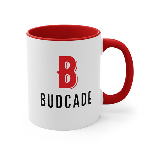 Budcade Official Accent Mug (Red on White)