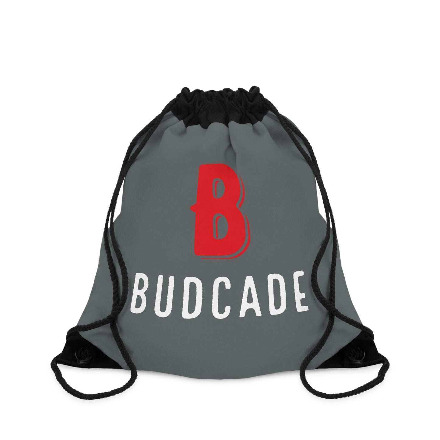 Budcade Official Drawstring Bag (Red on Gray)