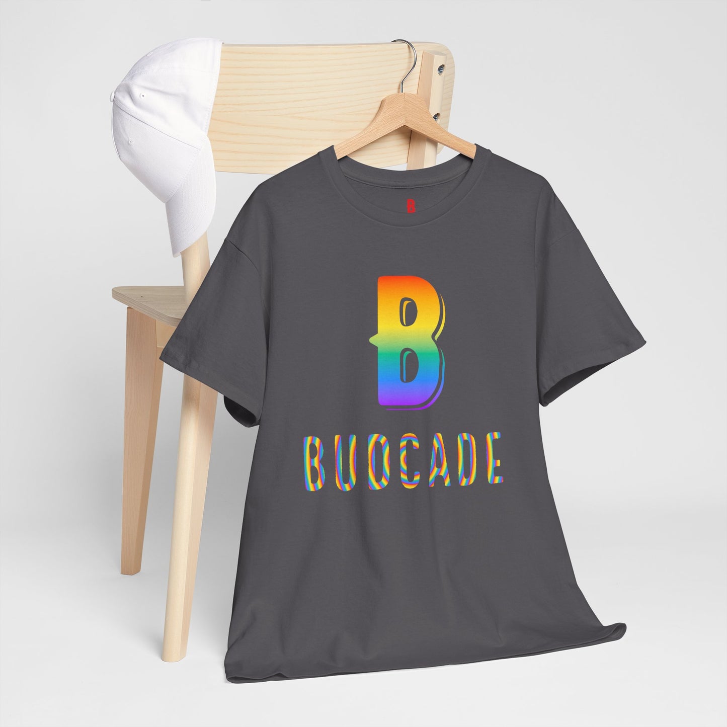 Budcade Pride (Rainbow on Gray) - Unisex T-Shirt