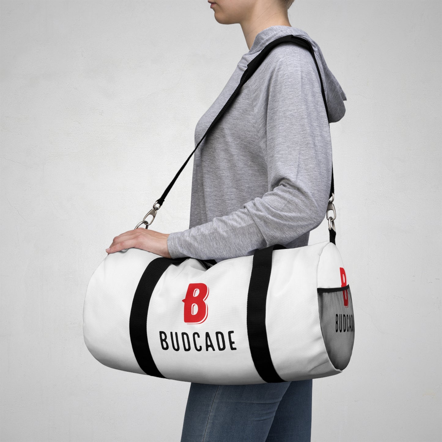 Budcade Official Duffel Bag (Red on White)