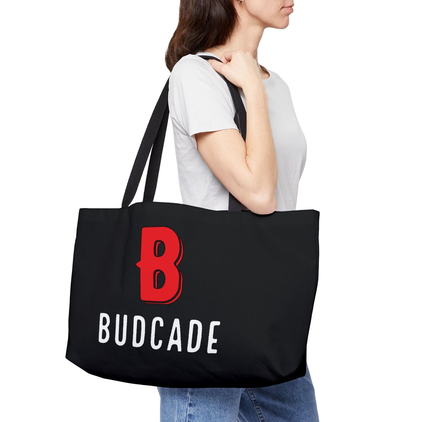 Budcade Official Tote Bag (Red on Black)