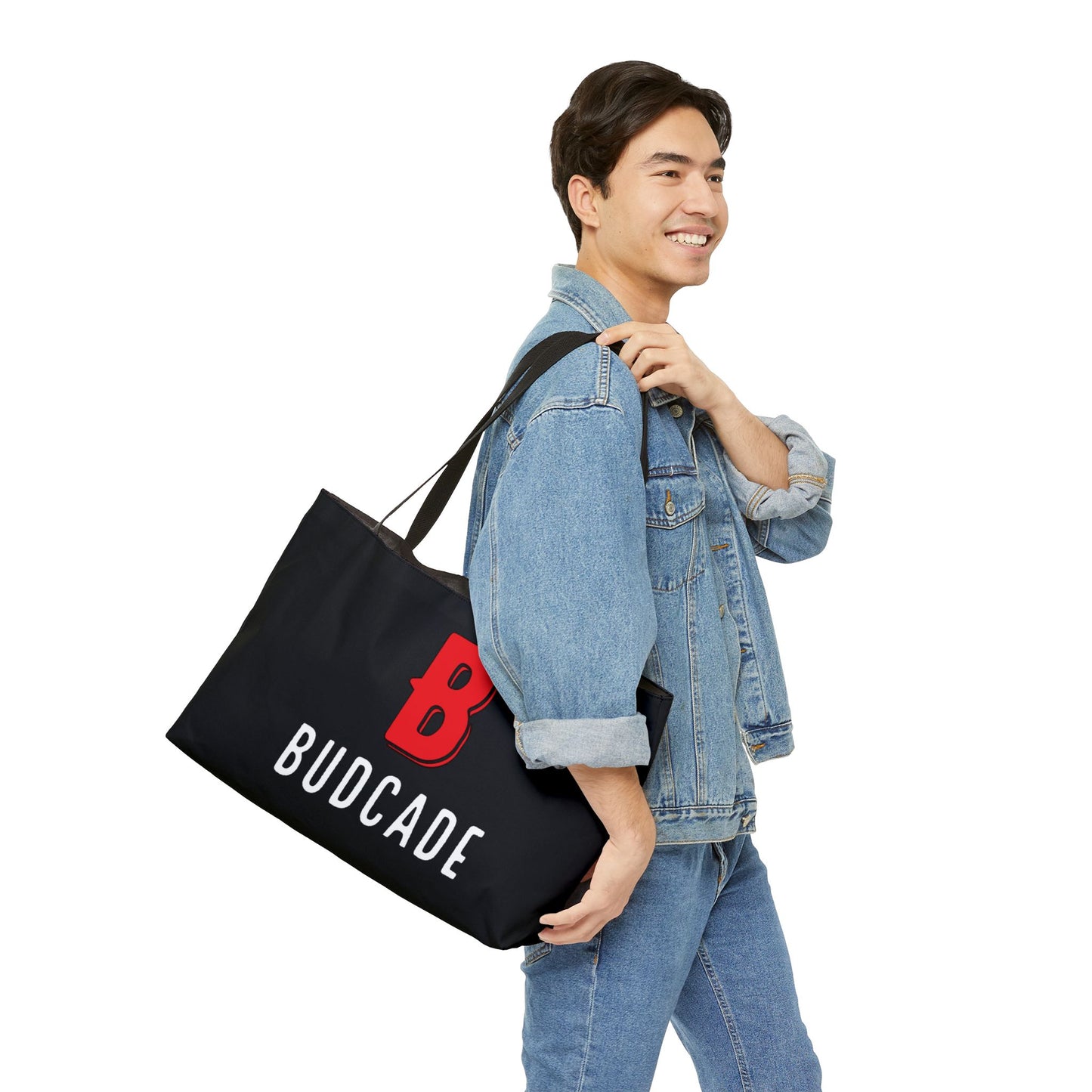 Budcade Official Tote Bag (Red on Black)