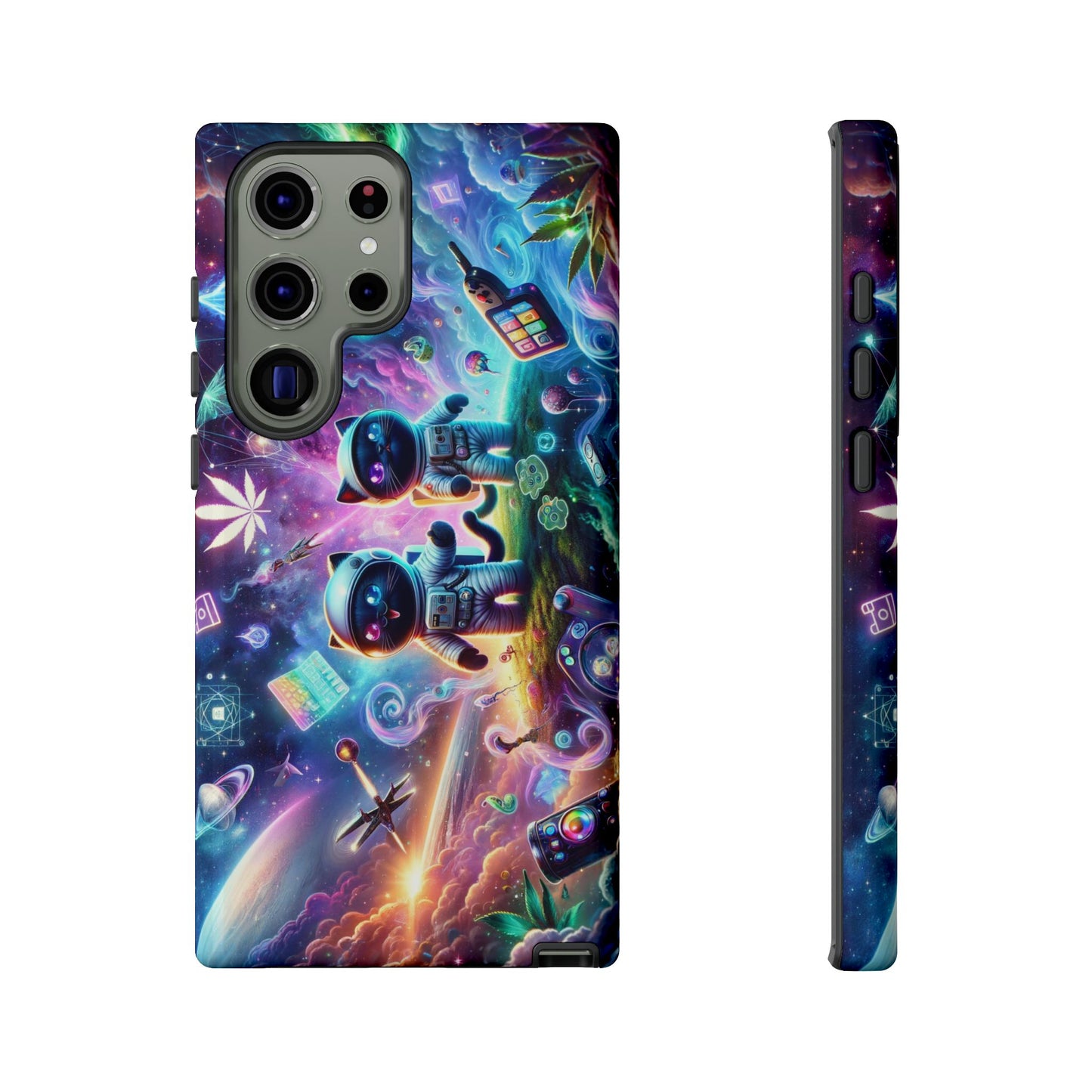 Cat Space Weed Magic Phone Case 3