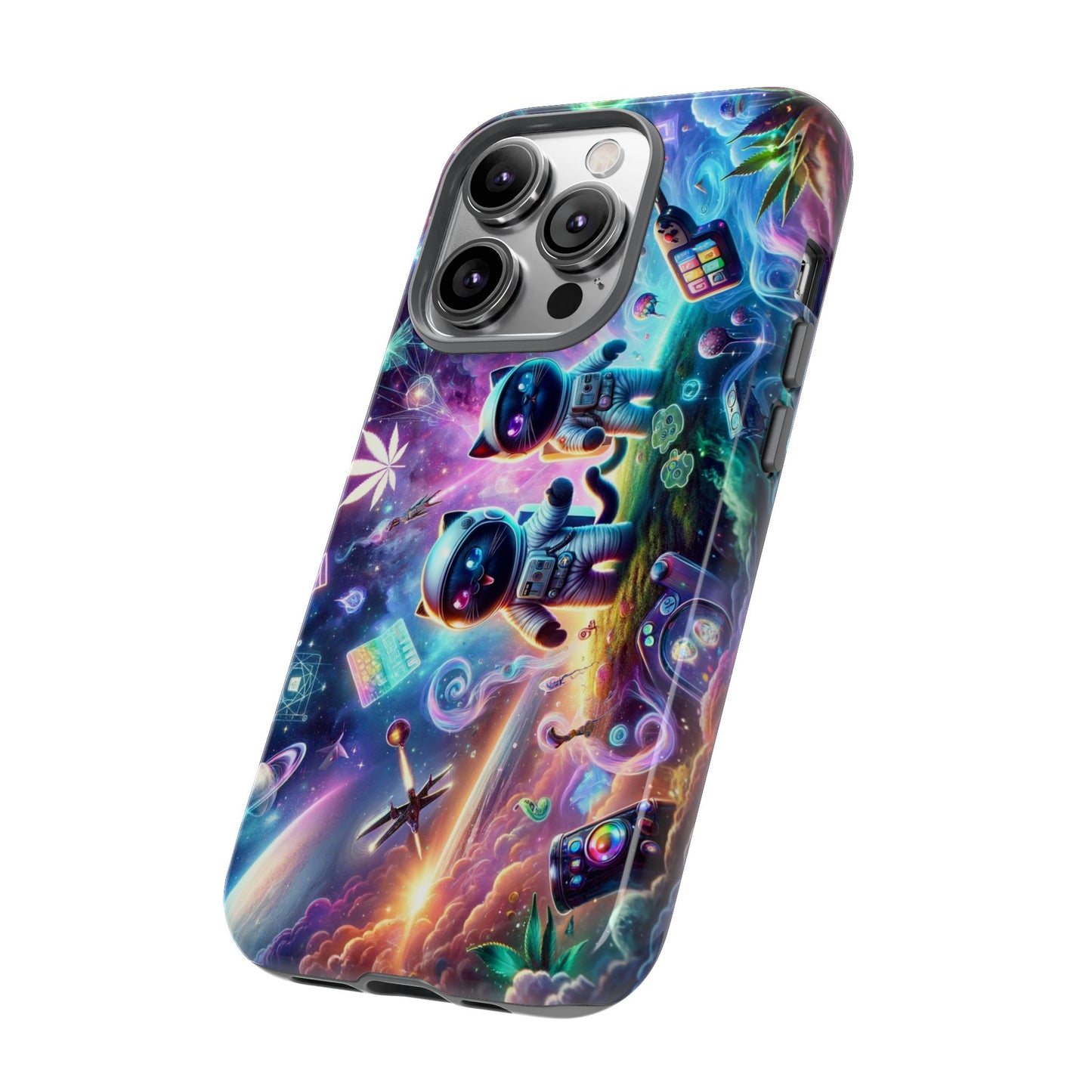 Cat Space Weed Magic Phone Case 3