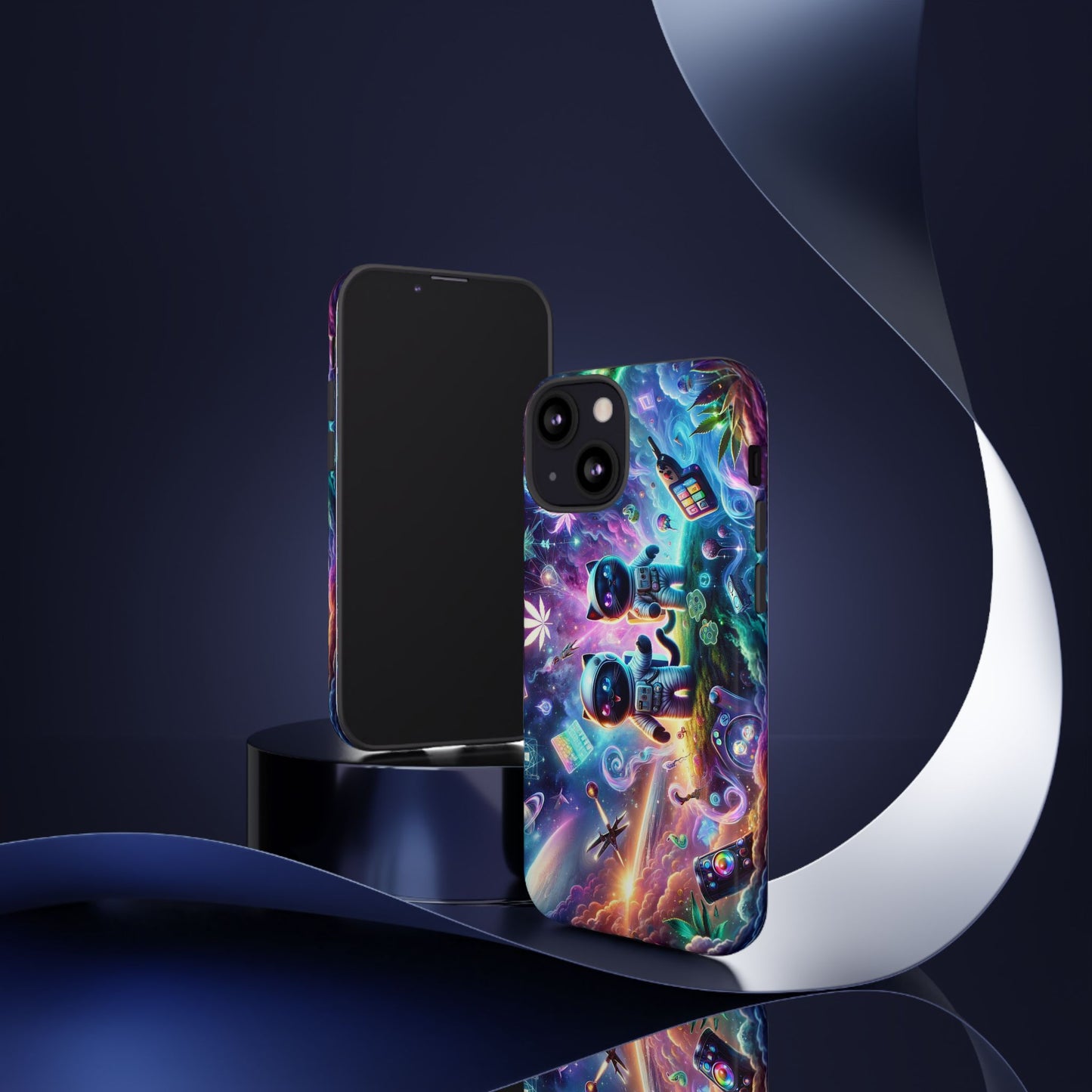 Cat Space Weed Magic Phone Case 3