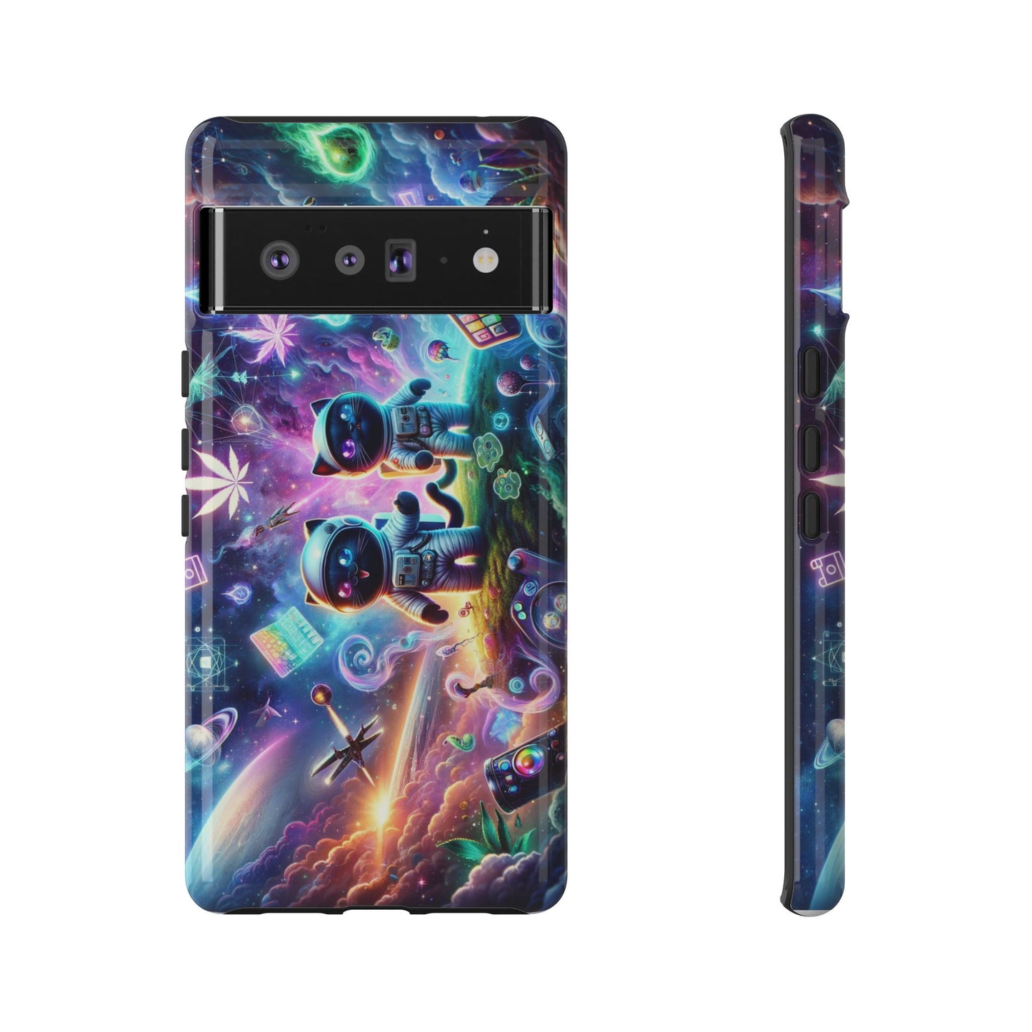 Cat Space Weed Magic Phone Case 3