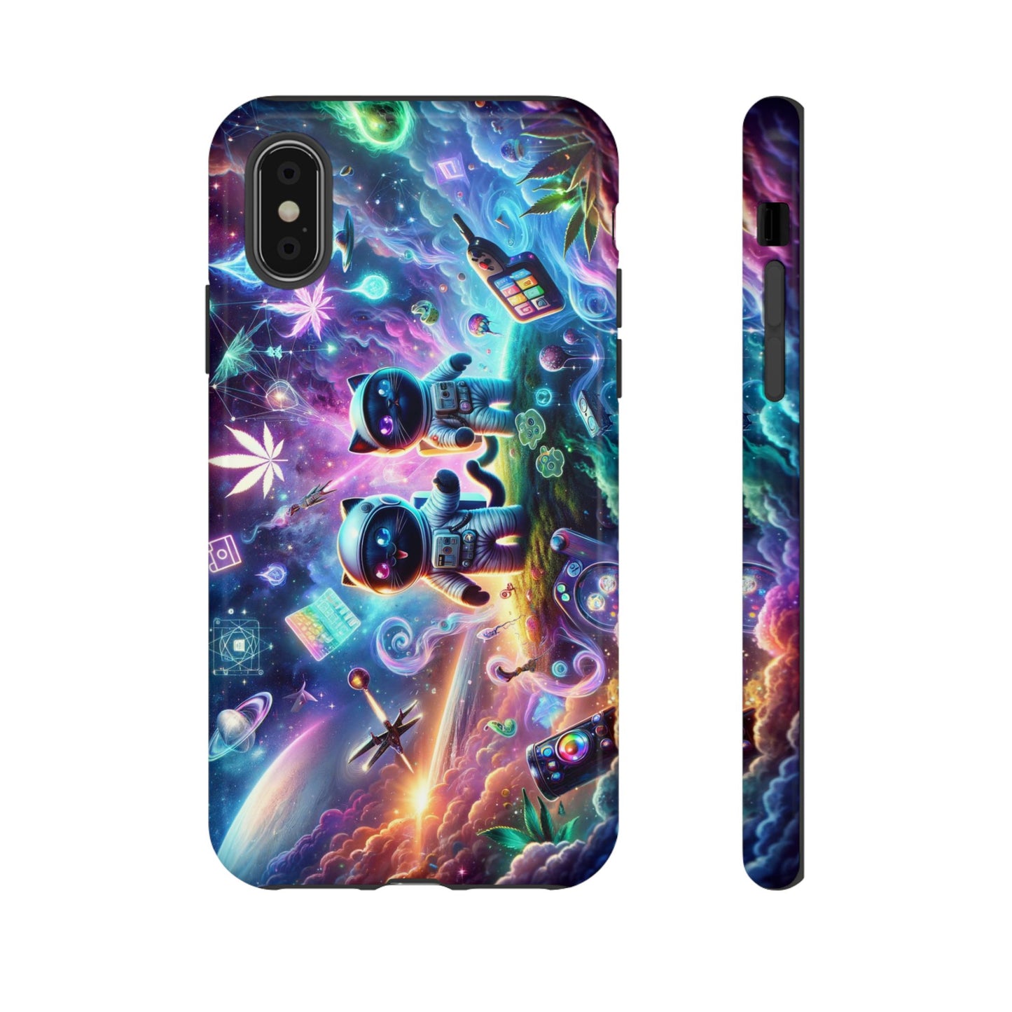 Cat Space Weed Magic Phone Case 3