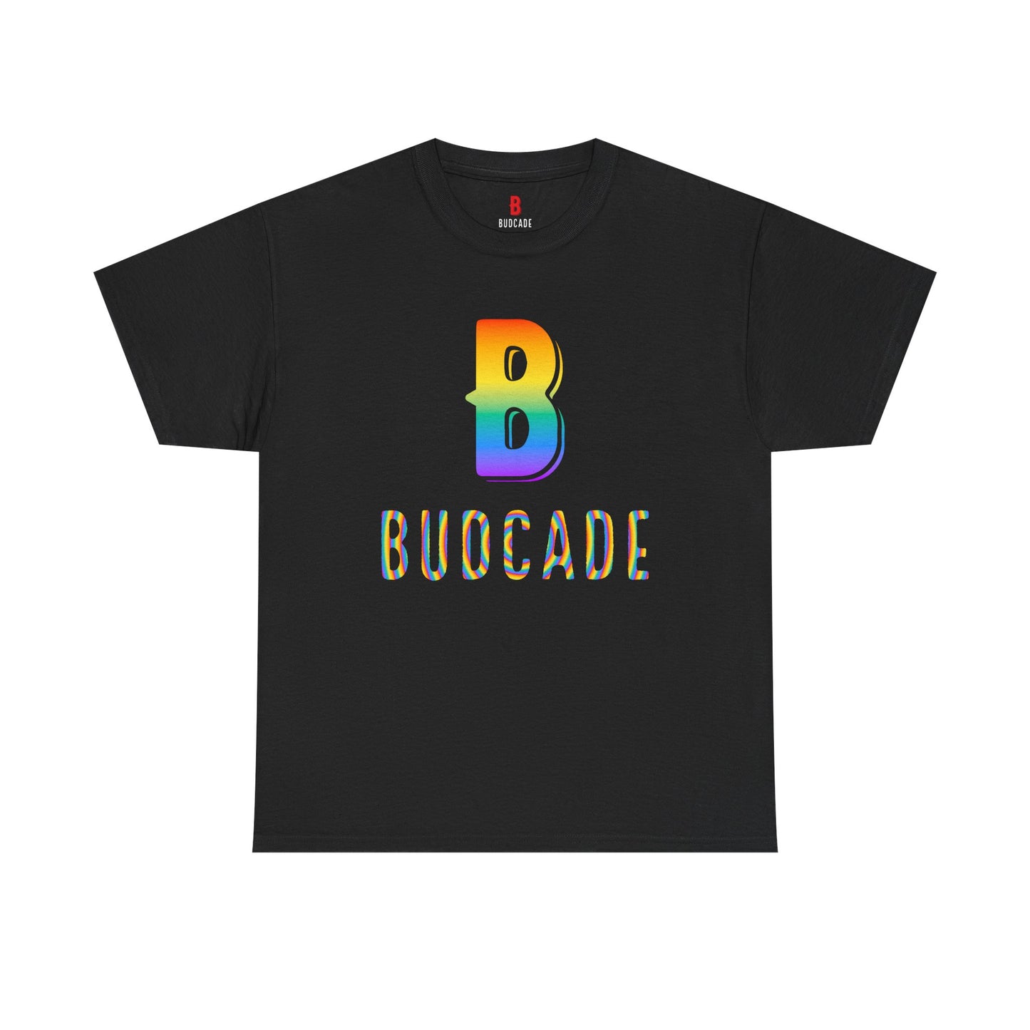 Budcade Pride (Rainbow on Black) - Unisex T-Shirt