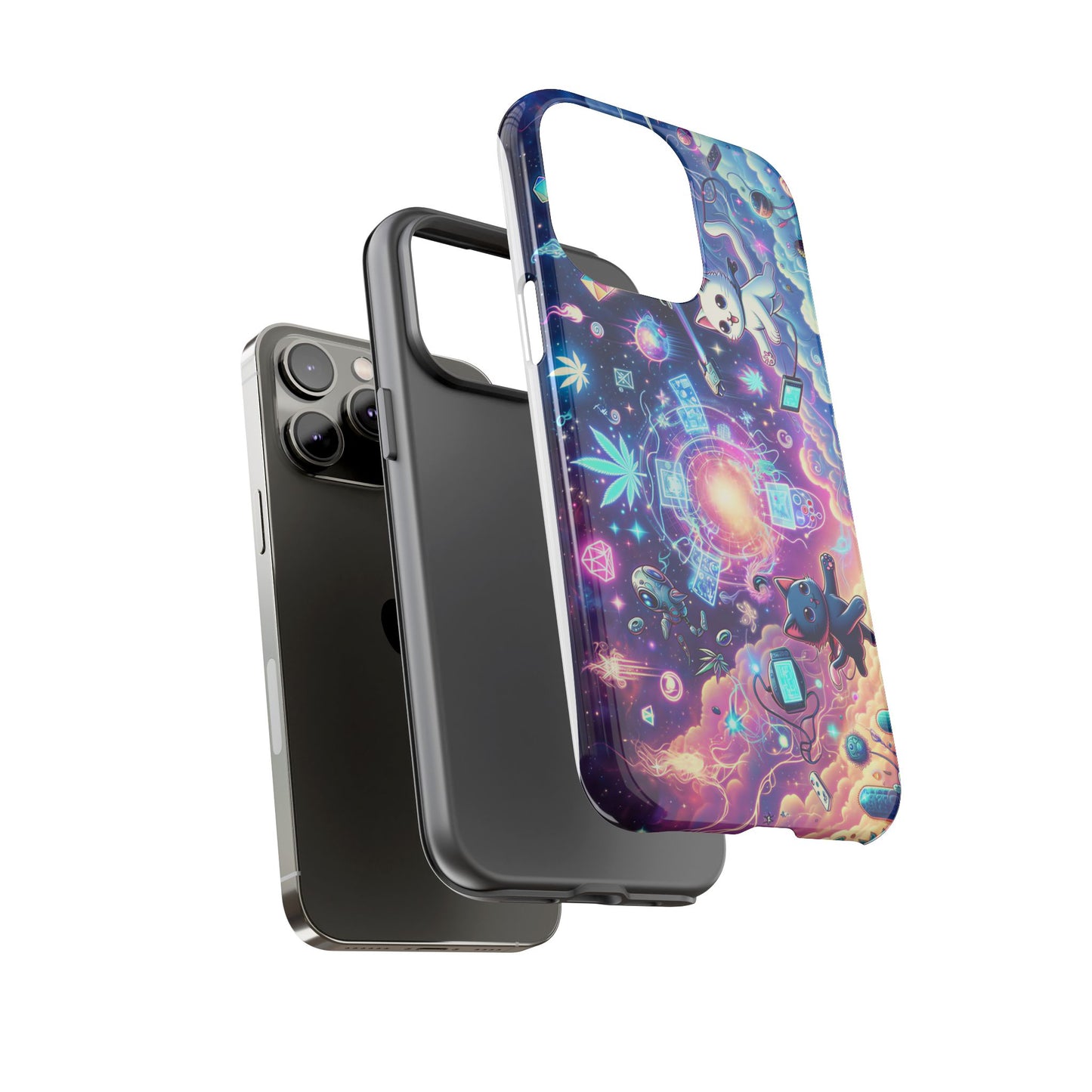 Cat Space Weed Magic Phone Case 2