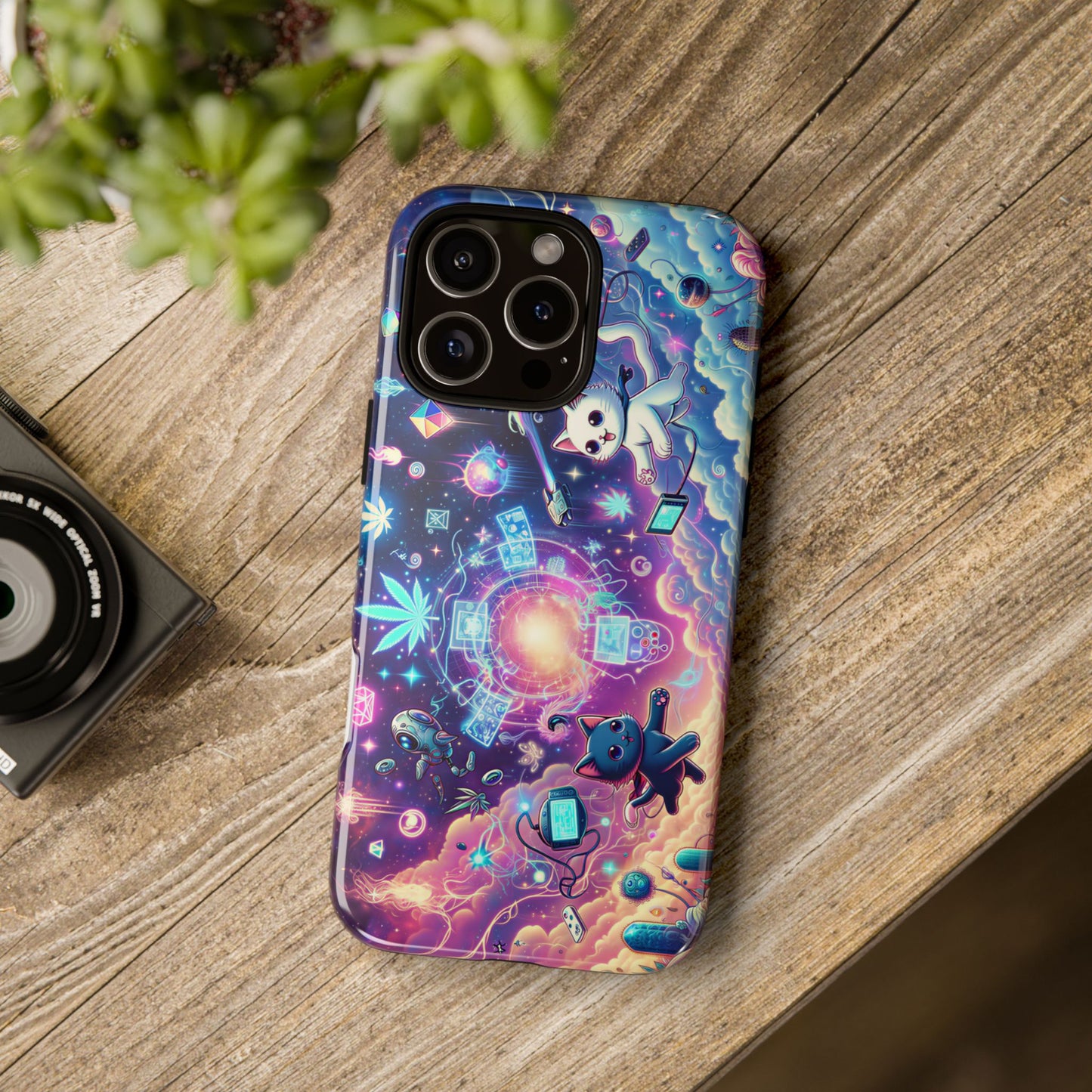 Cat Space Weed Magic Phone Case 2