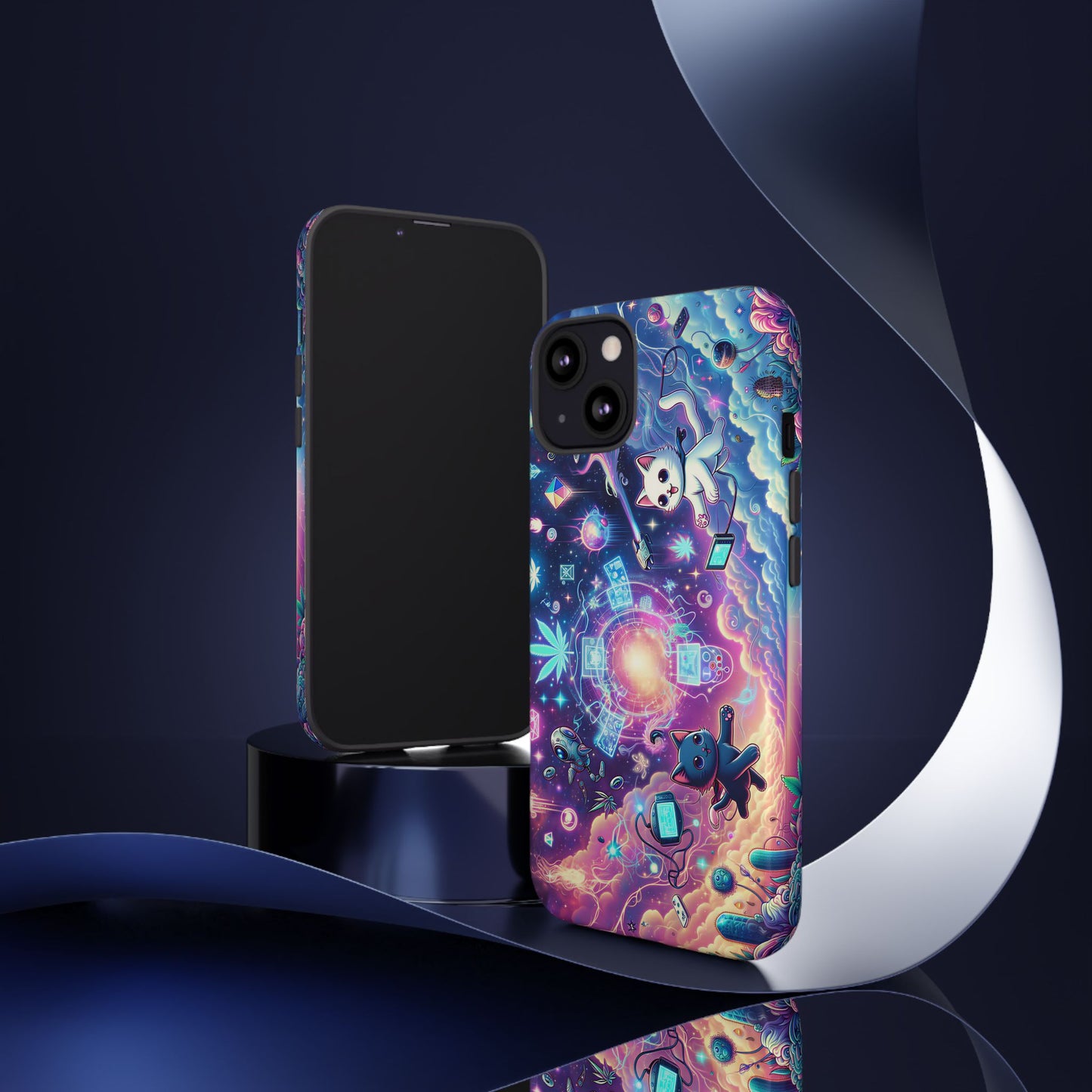 Cat Space Weed Magic Phone Case 2