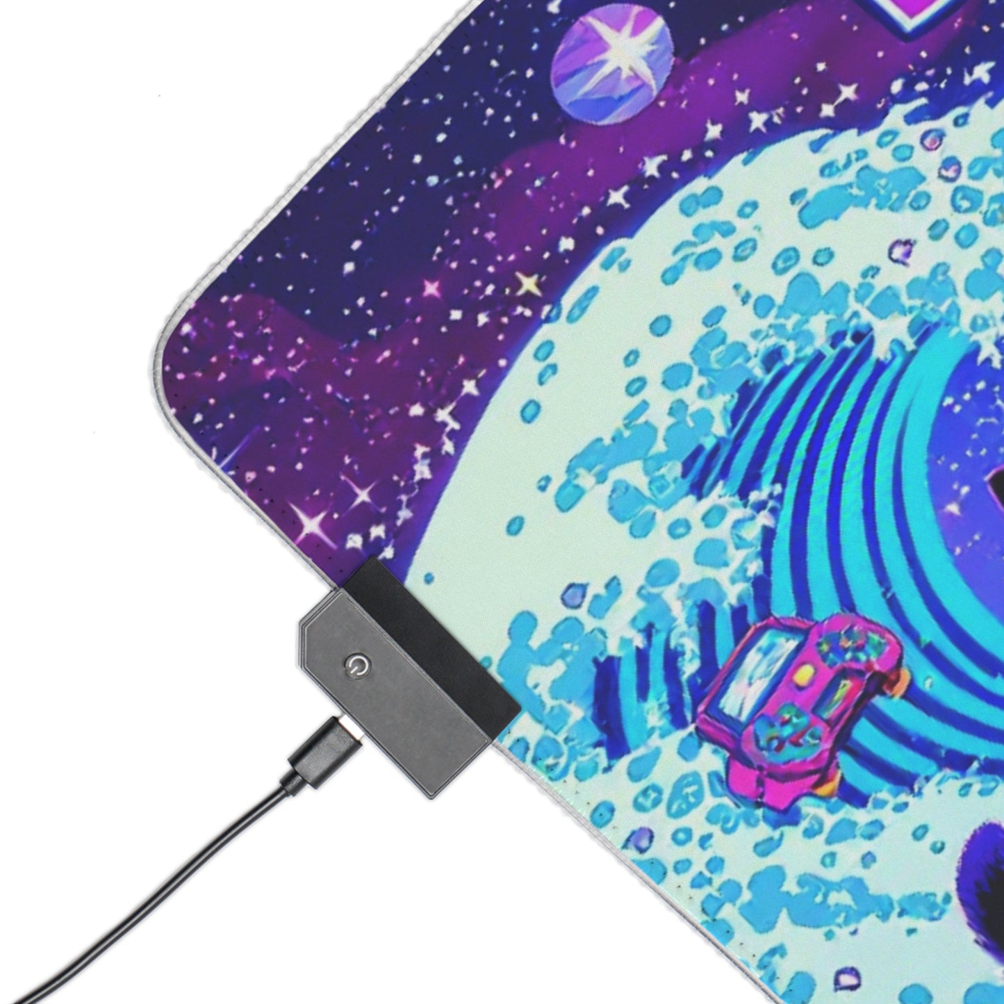 Budcade Cat Space Weed Magic Colorful LED Gaming Mouse Pad