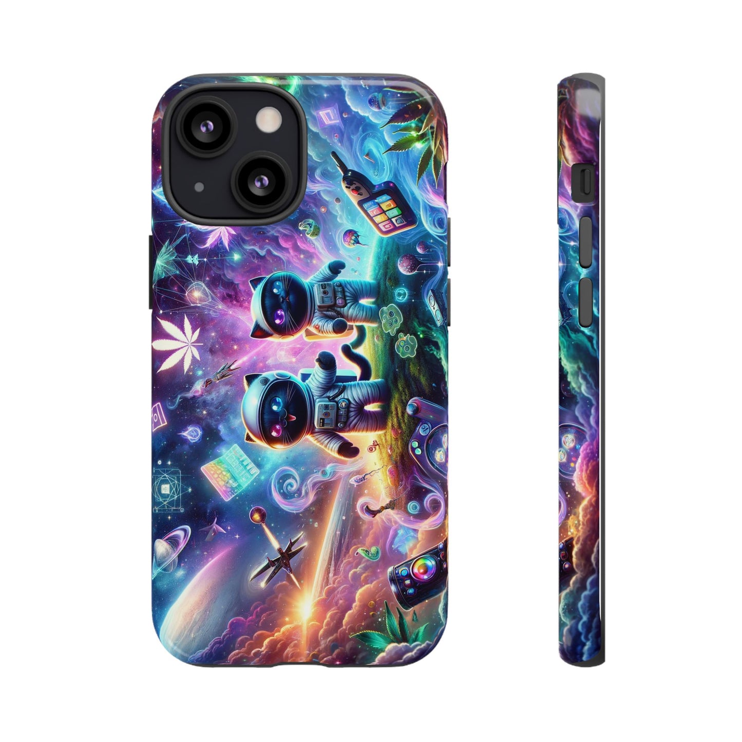 Cat Space Weed Magic Phone Case 3