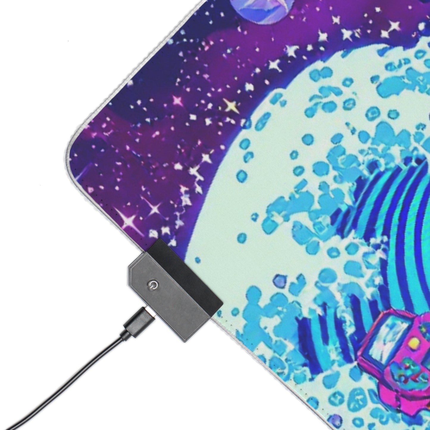 Budcade Cat Space Weed Magic Colorful LED Gaming Mouse Pad