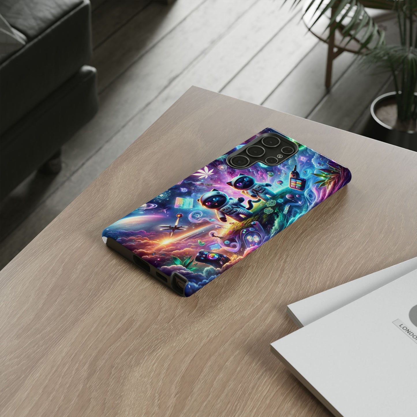Cat Space Weed Magic Phone Case 3