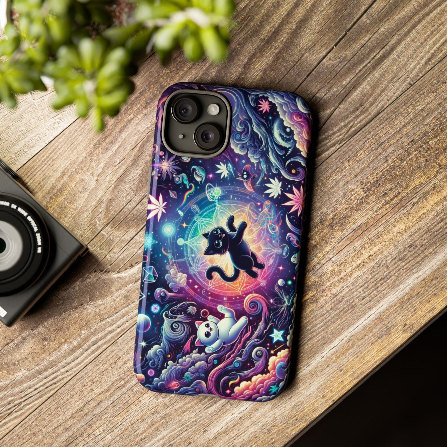 Cat Space Weed Magic Phone Case