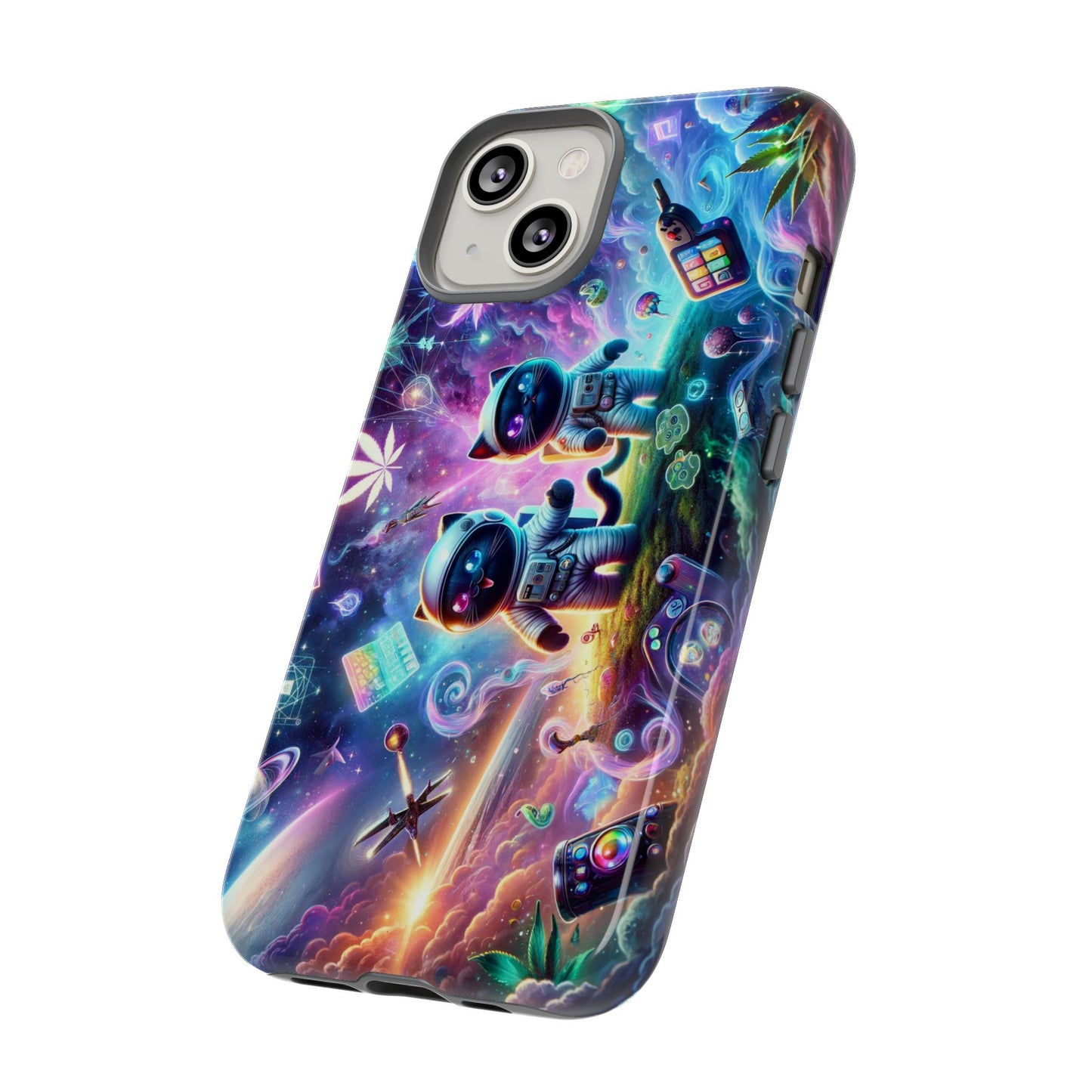Cat Space Weed Magic Phone Case 3
