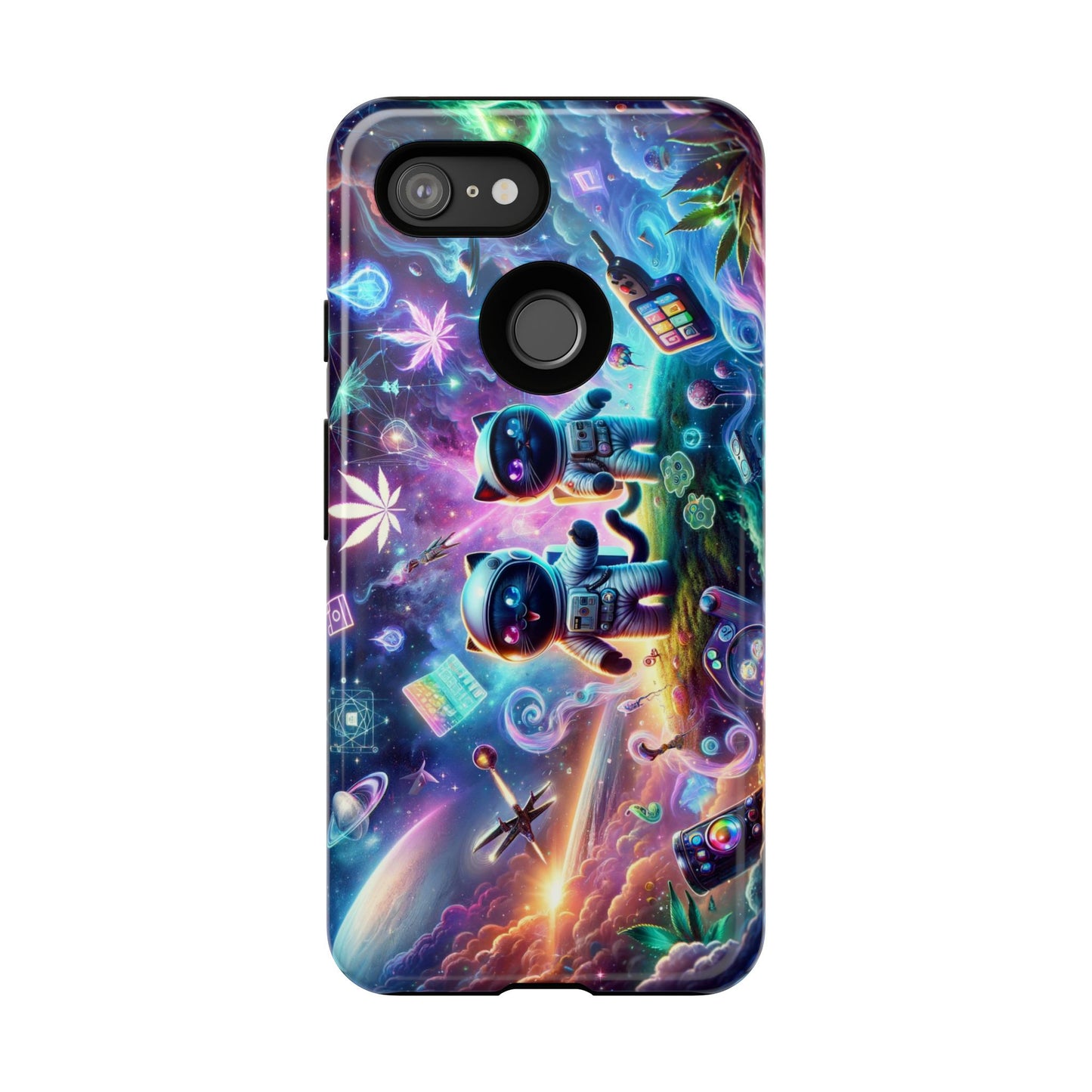 Cat Space Weed Magic Phone Case 3