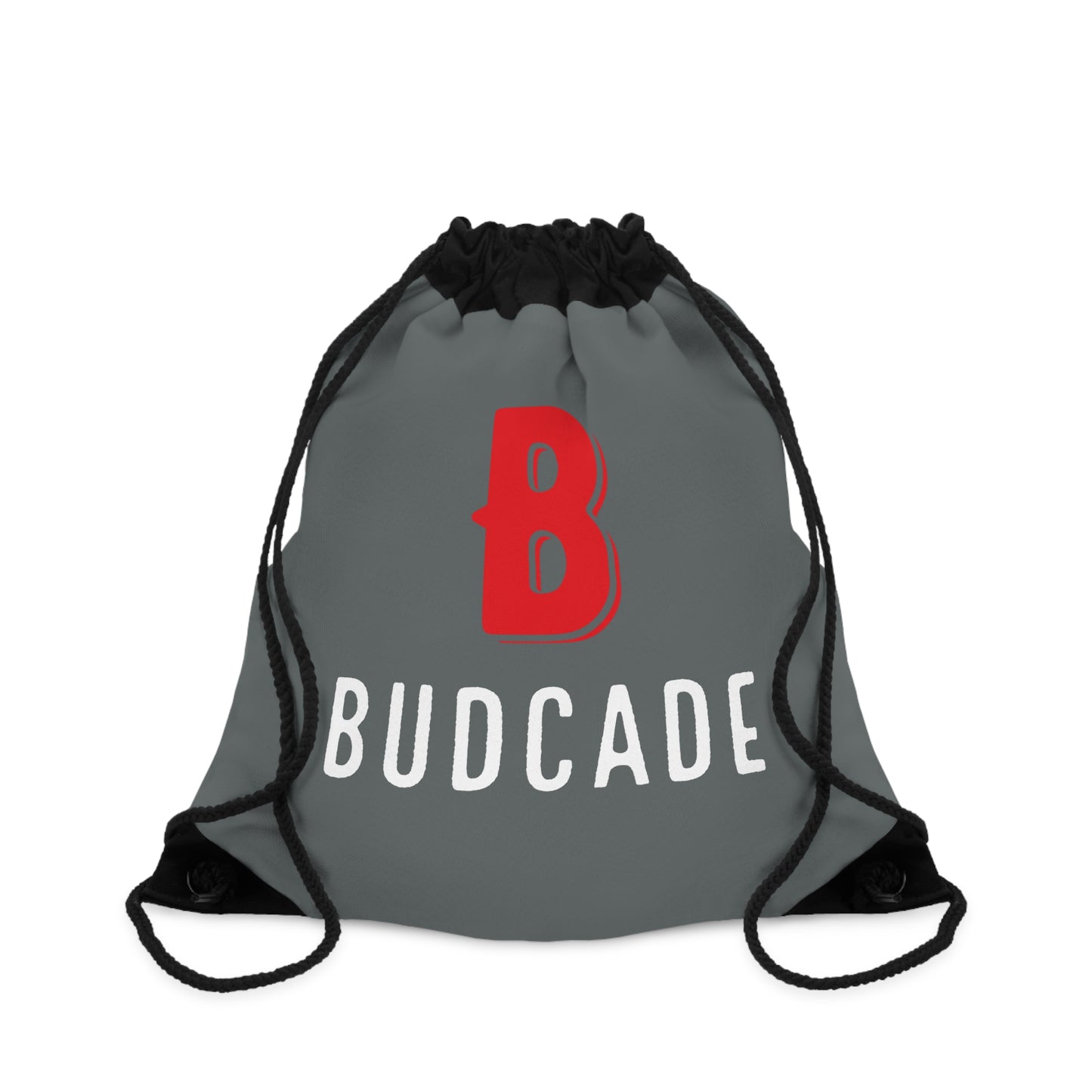 Budcade Official Drawstring Bag (Red on Gray)