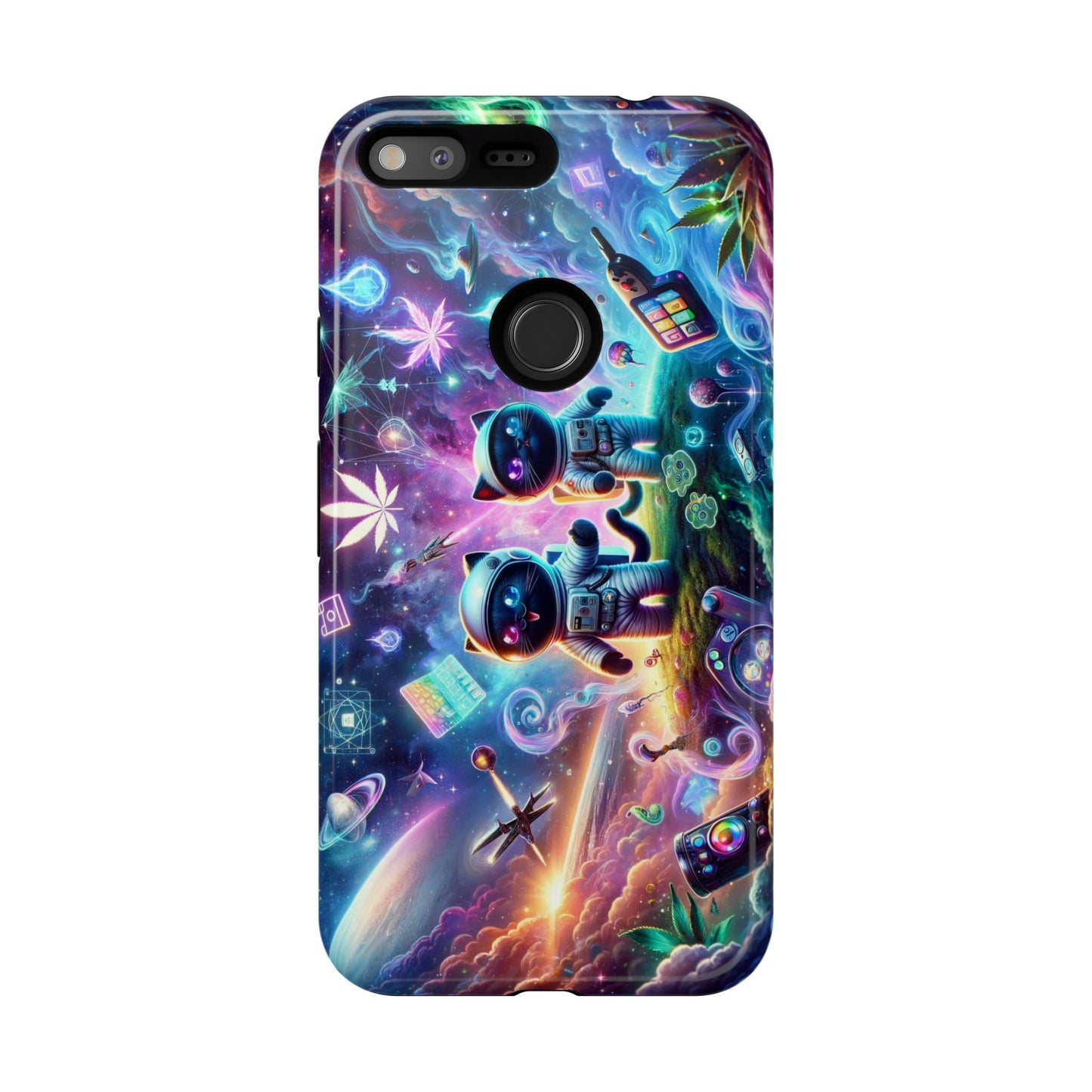 Cat Space Weed Magic Phone Case 3