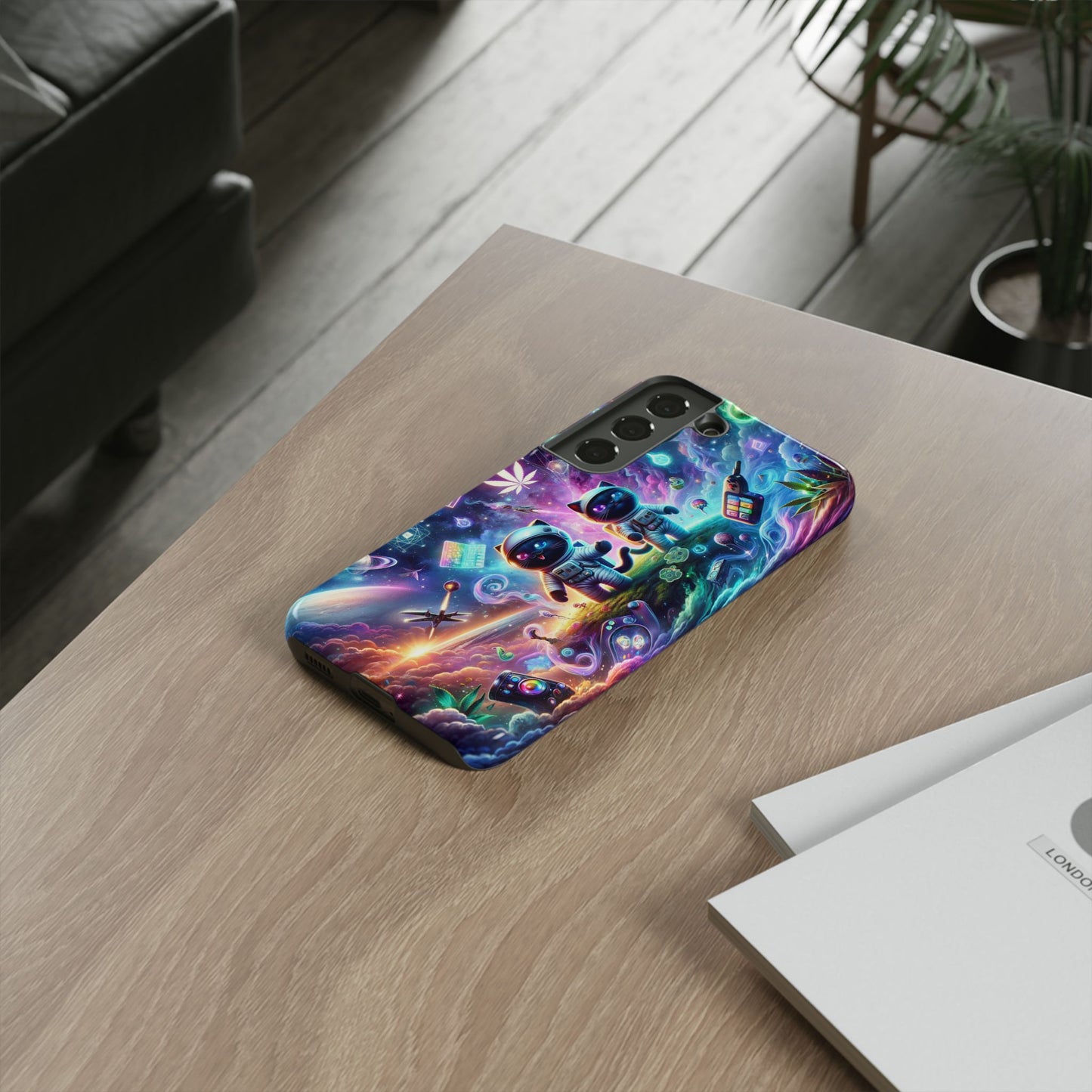 Cat Space Weed Magic Phone Case 3