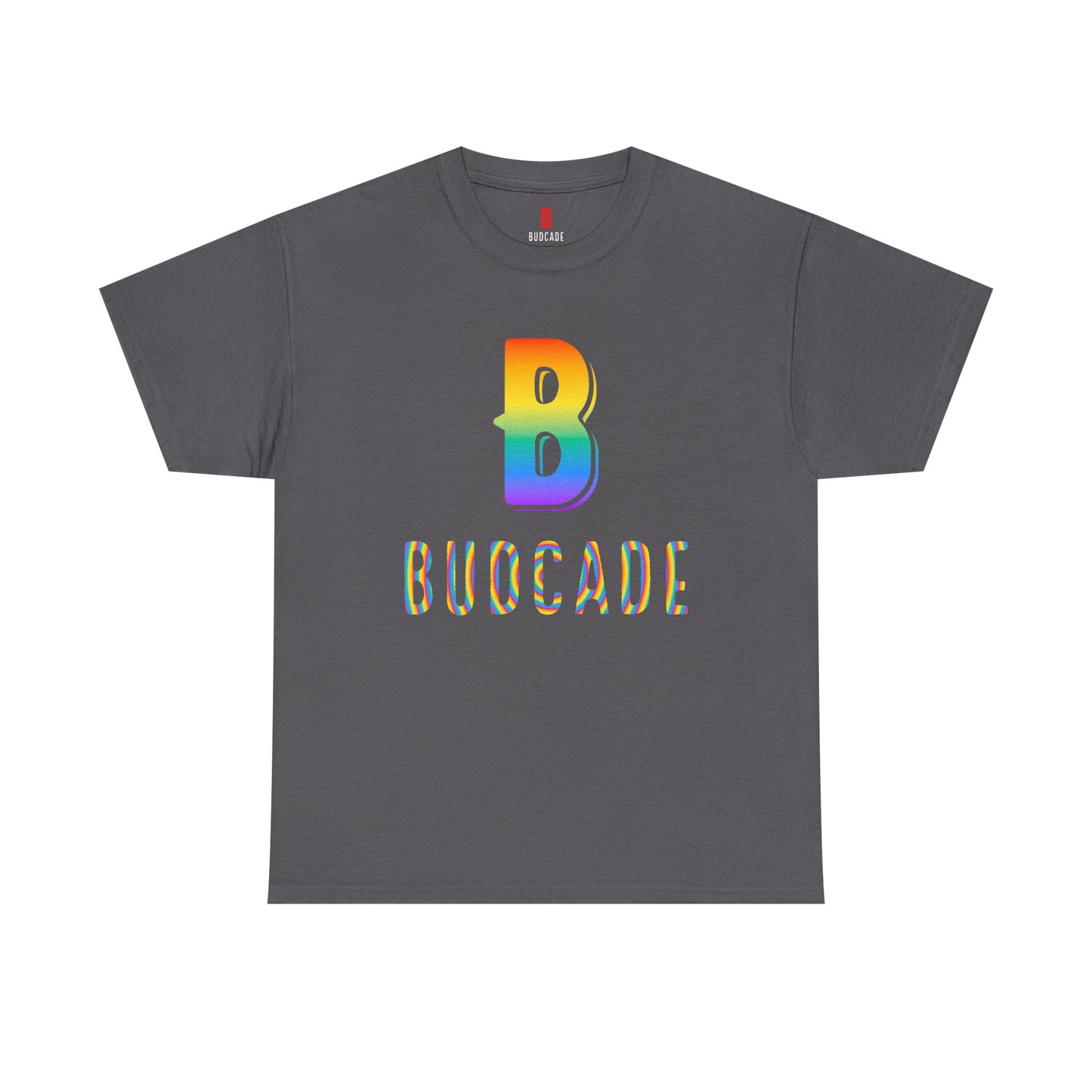 Budcade Pride (Rainbow on Gray) - Unisex T-Shirt