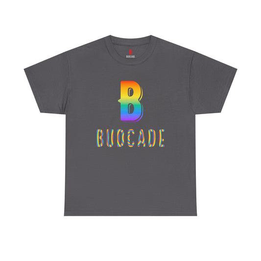 Budcade Pride (Rainbow on Gray) - Unisex T-Shirt