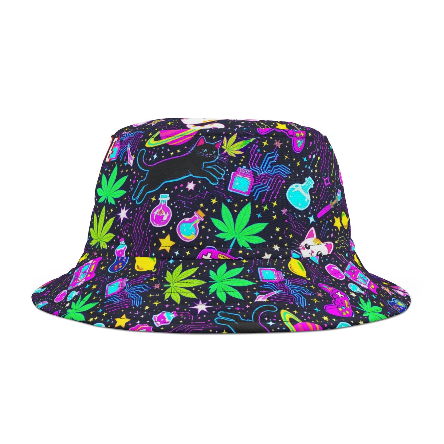 Budcade Cat Space Weed Magic Bucket Hat 2