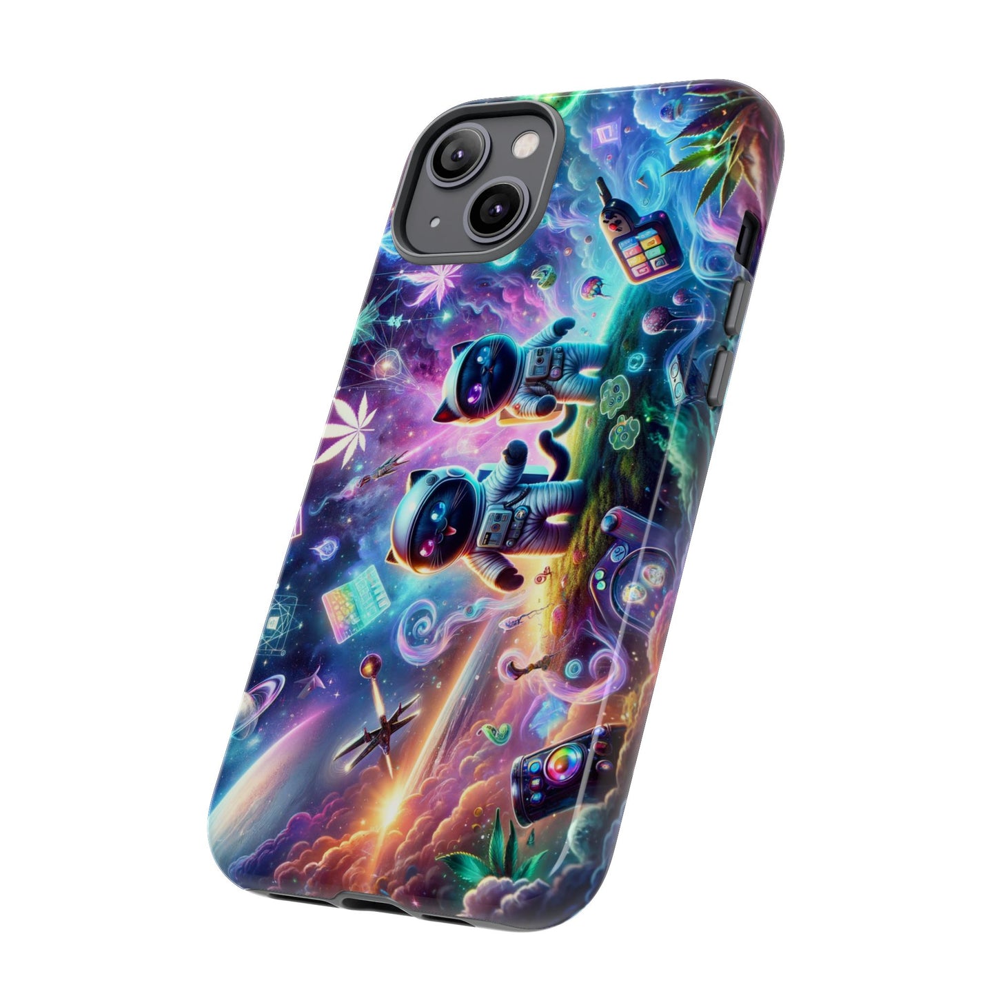 Cat Space Weed Magic Phone Case 3