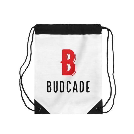 Budcade Official Drawstring Bag (Red on White)