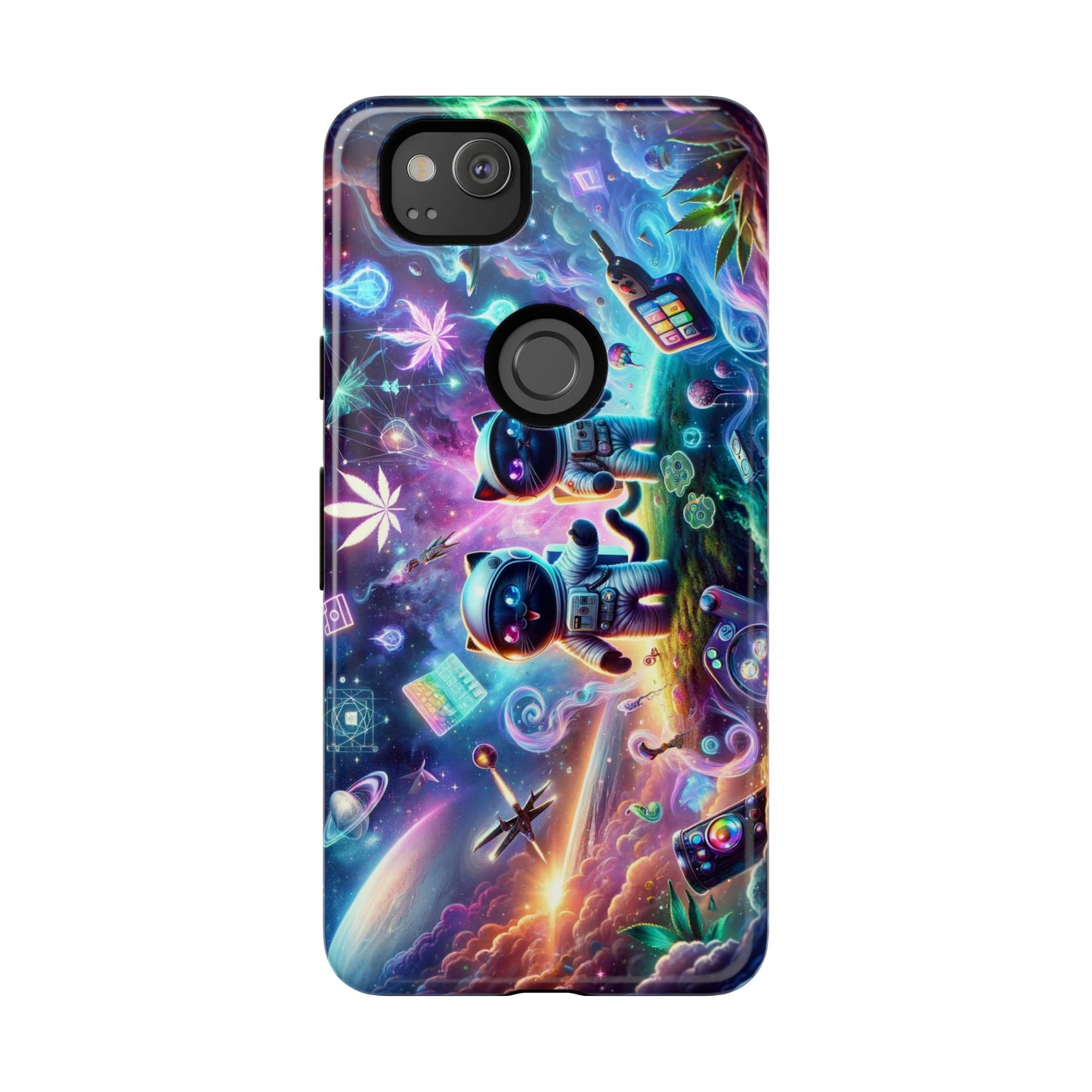 Cat Space Weed Magic Phone Case 3