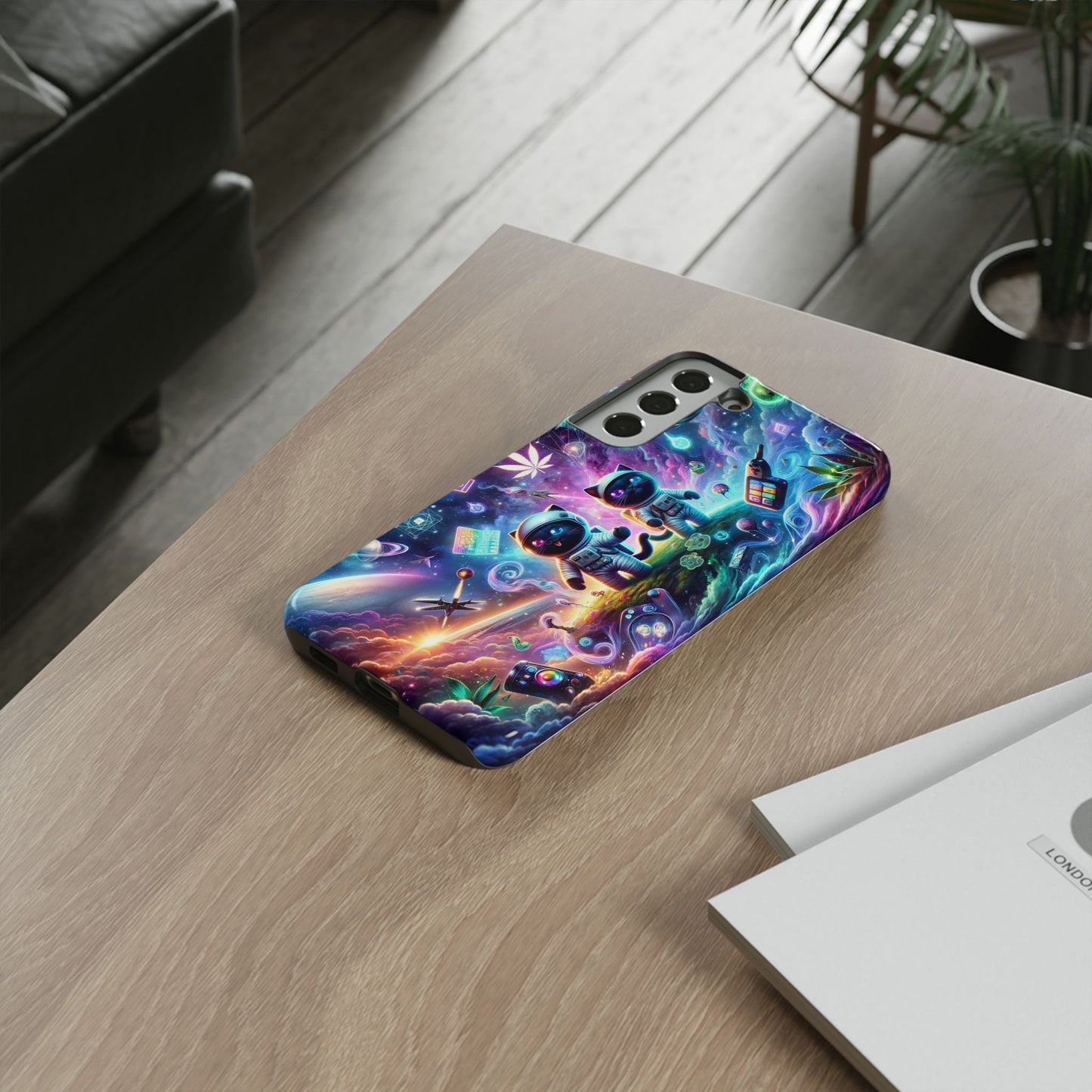 Cat Space Weed Magic Phone Case 3