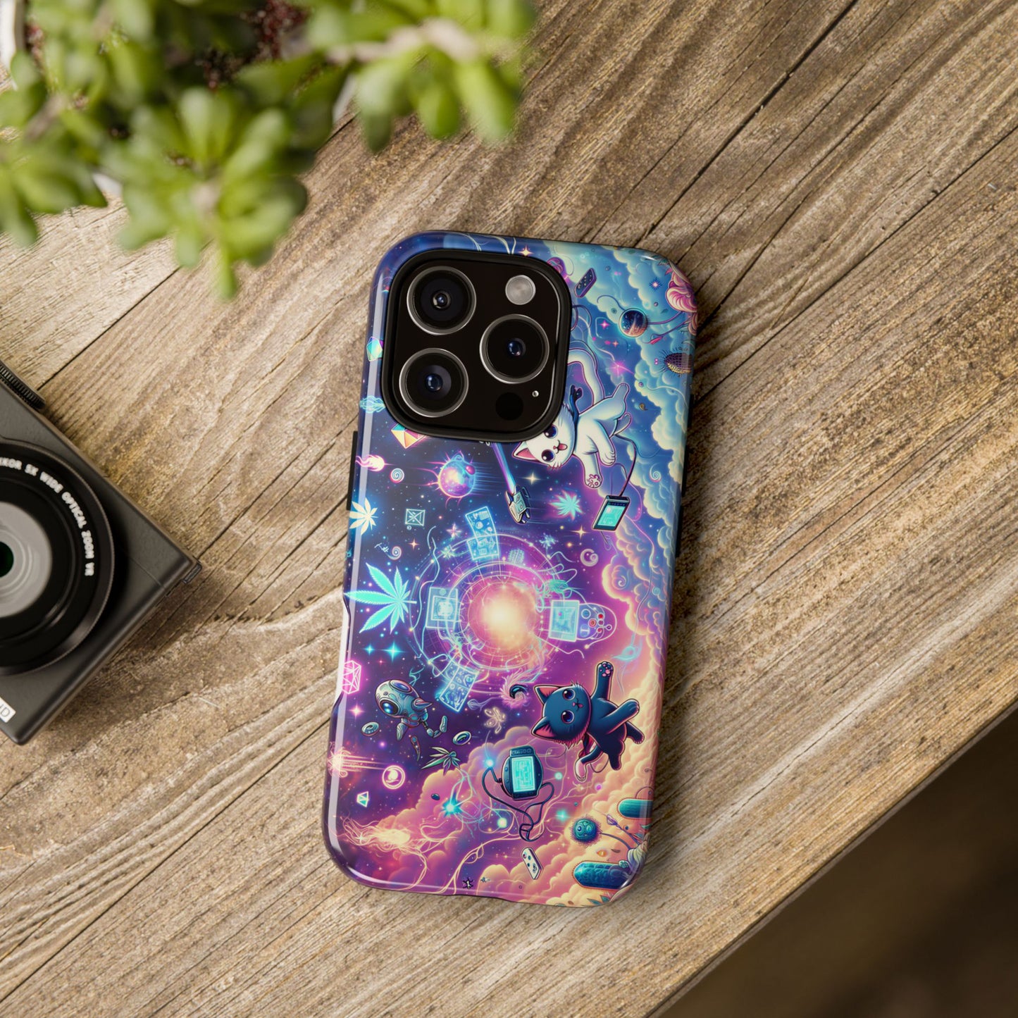 Cat Space Weed Magic Phone Case 2