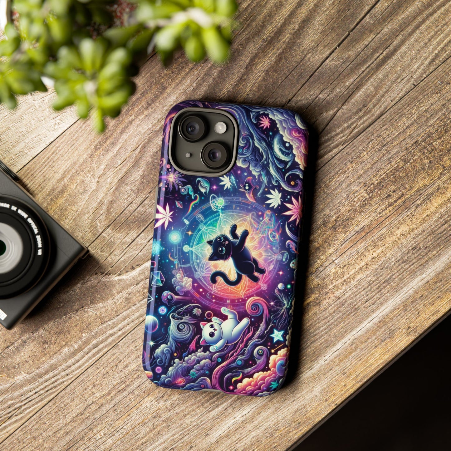 Cat Space Weed Magic Phone Case