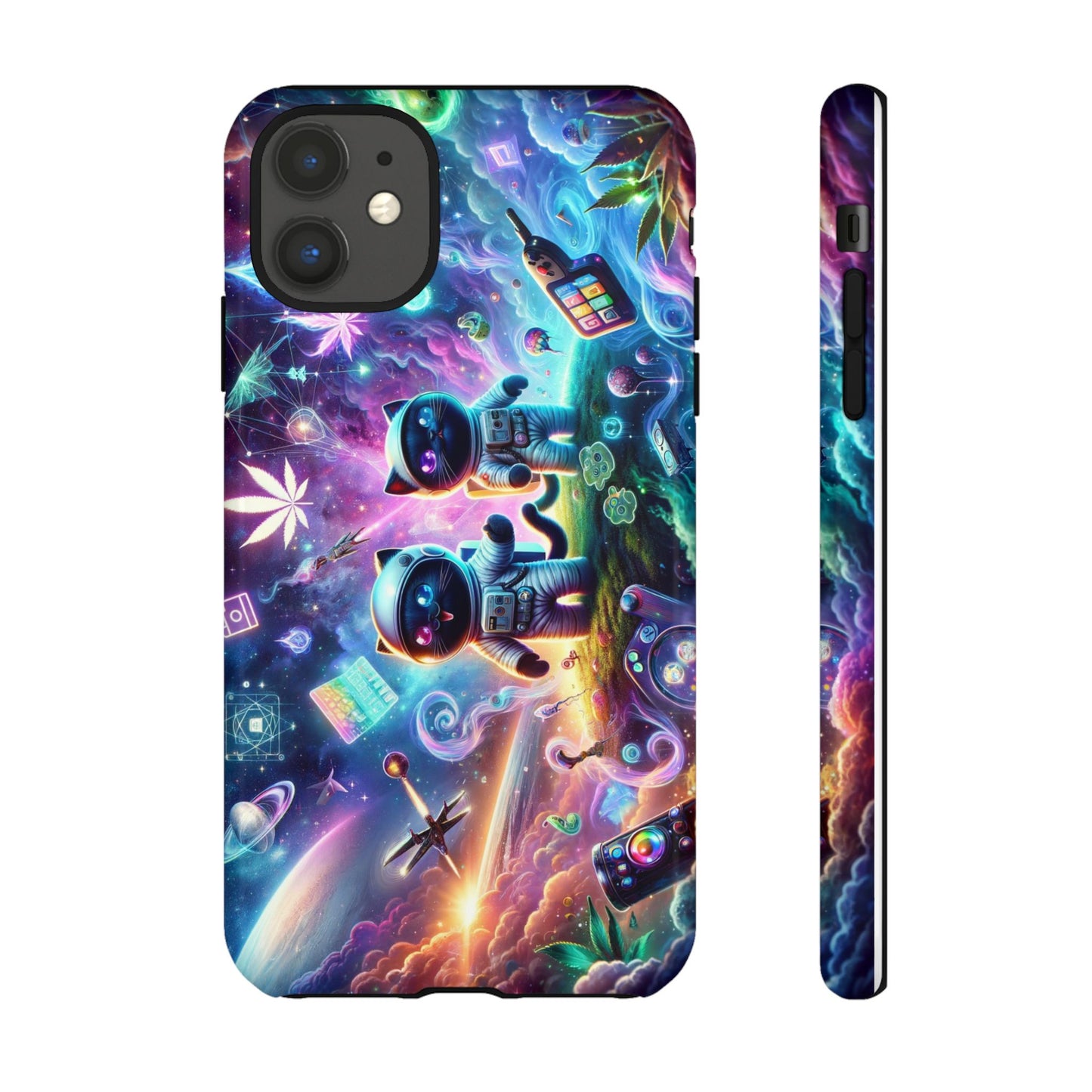 Cat Space Weed Magic Phone Case 3